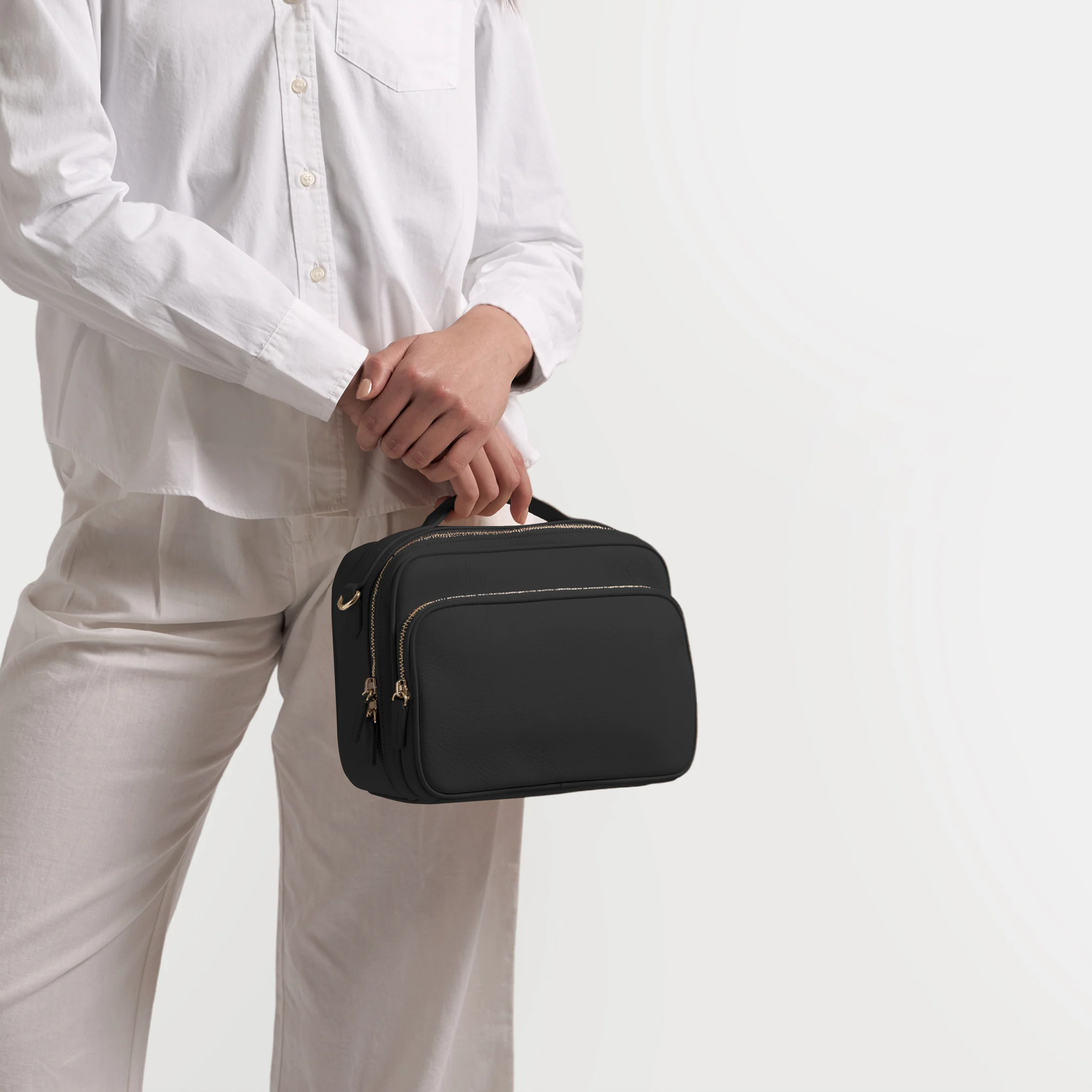 Meadow Large Satchel Black Pebble - Image 3