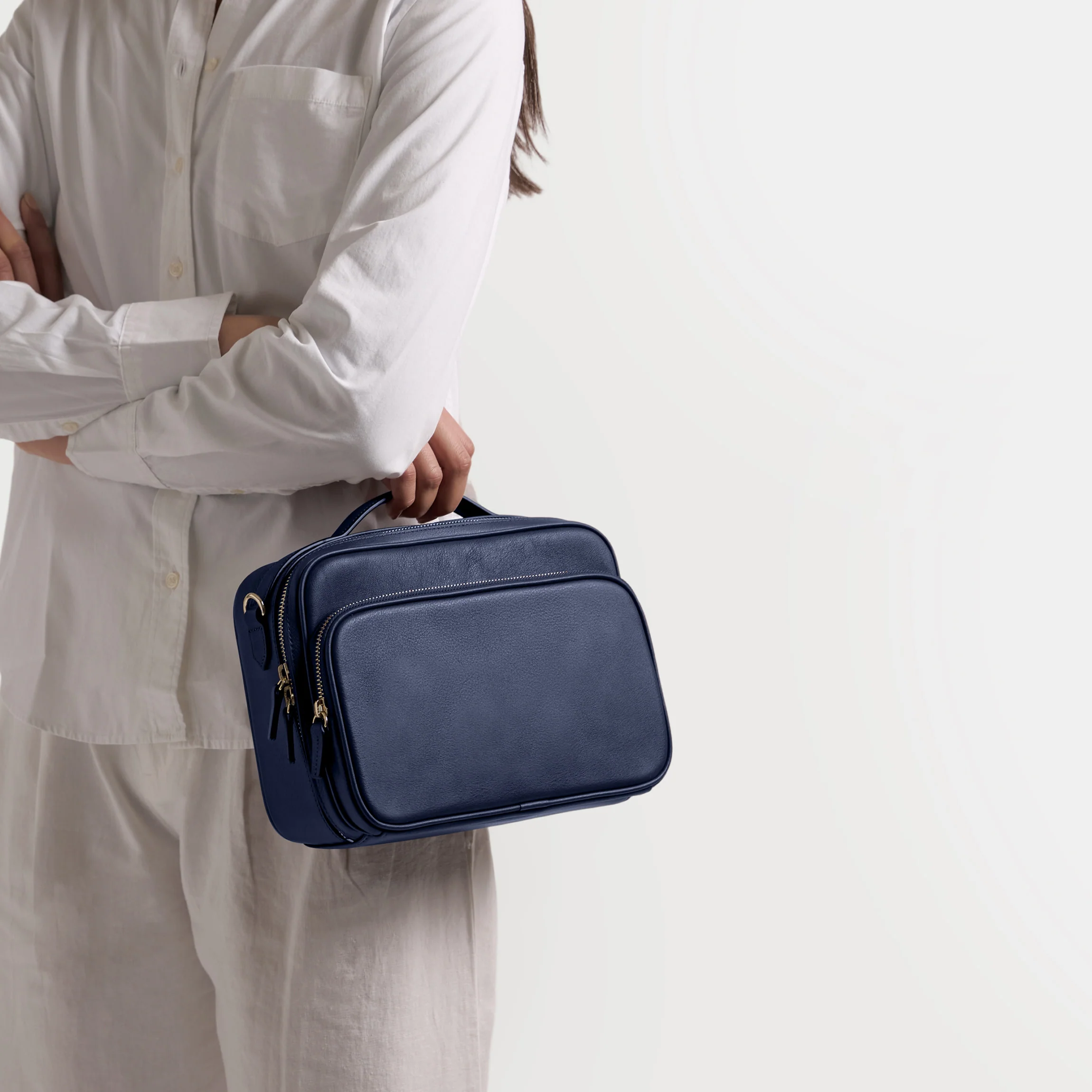 Meadow Large Satchel Navy Blue - Image 3