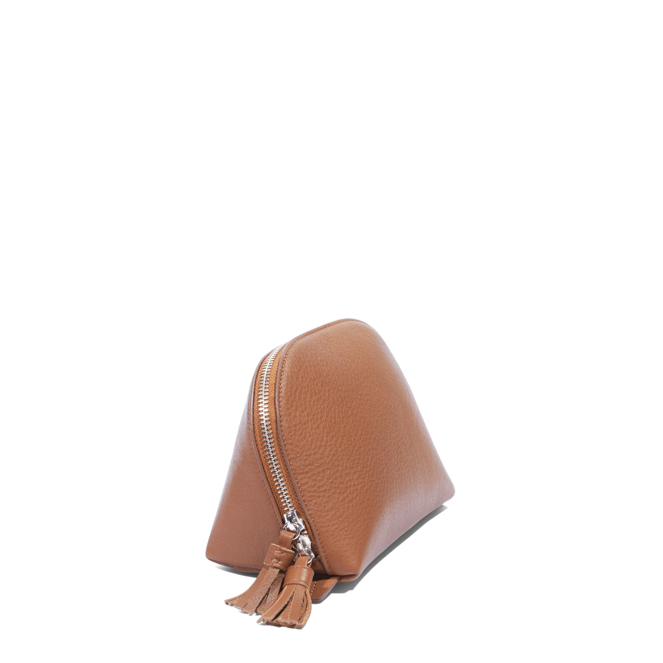 Medium Clamshell Makeup Bag Cognac - Image 2