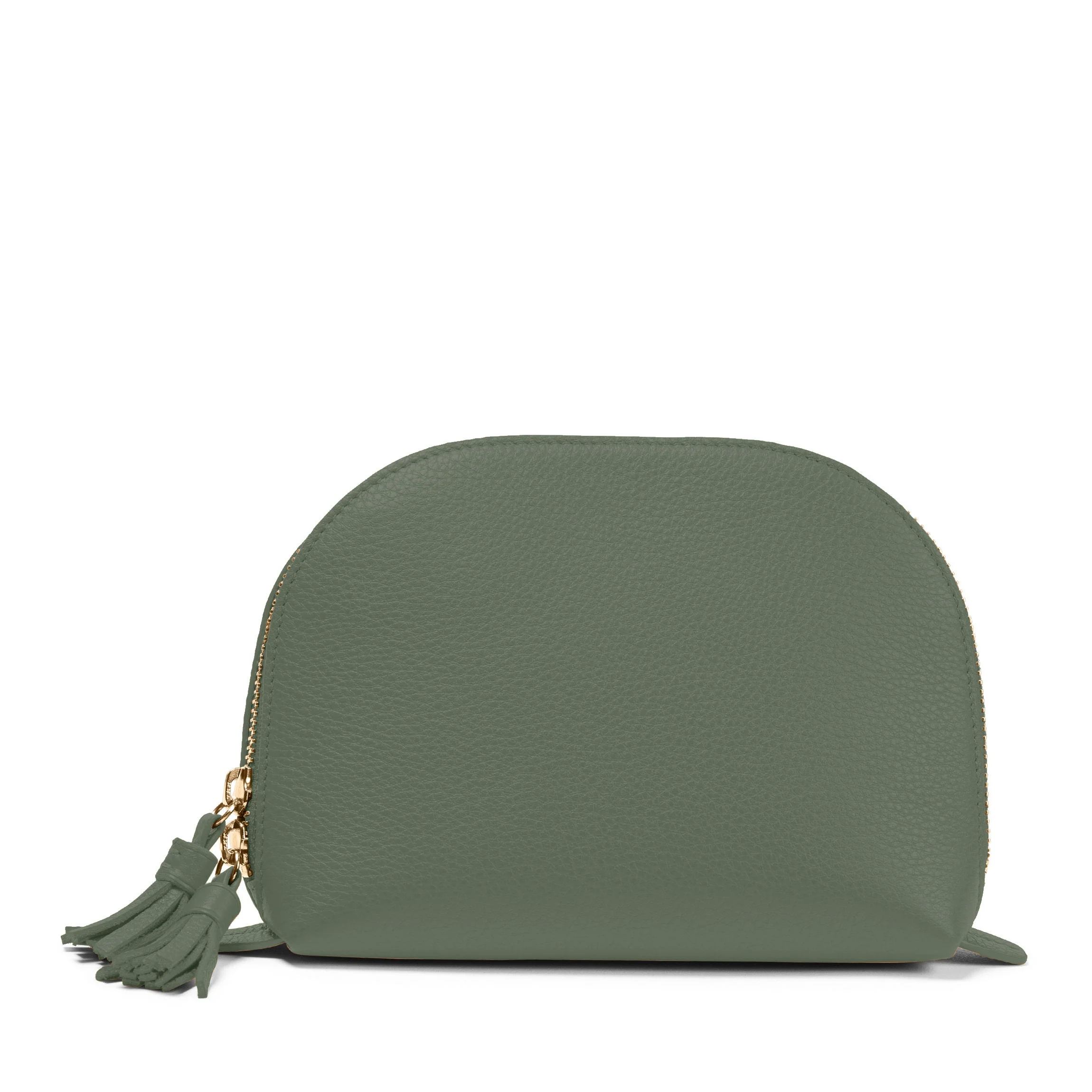 Medium Clamshell Makeup Bag Moss