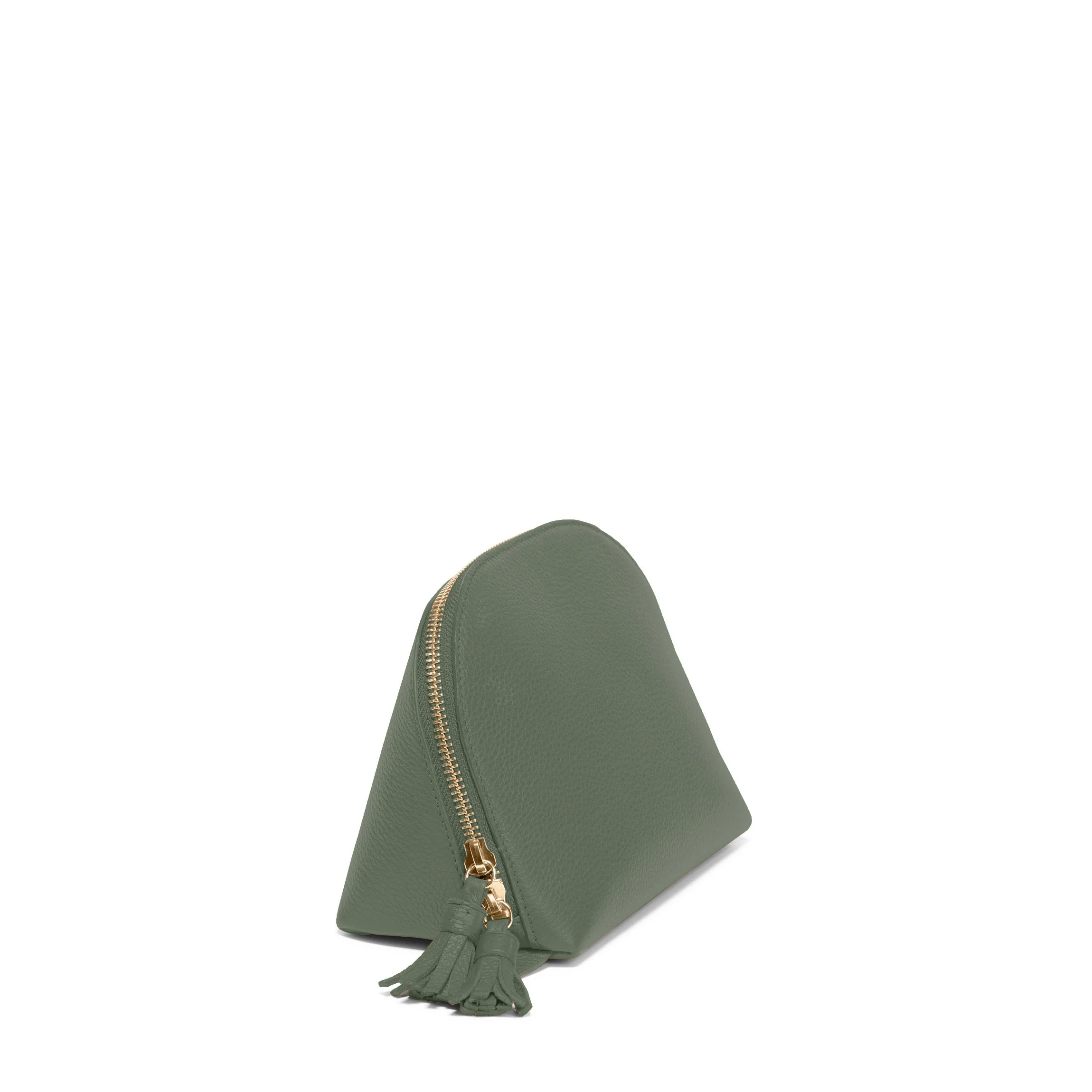 Medium Clamshell Makeup Bag Moss - Image 2