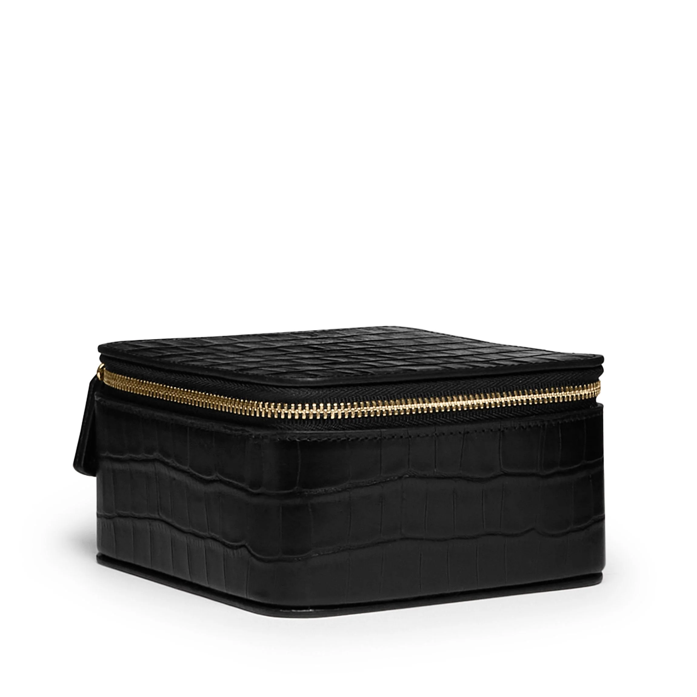 Medium Jewelry Organizer Black Croc