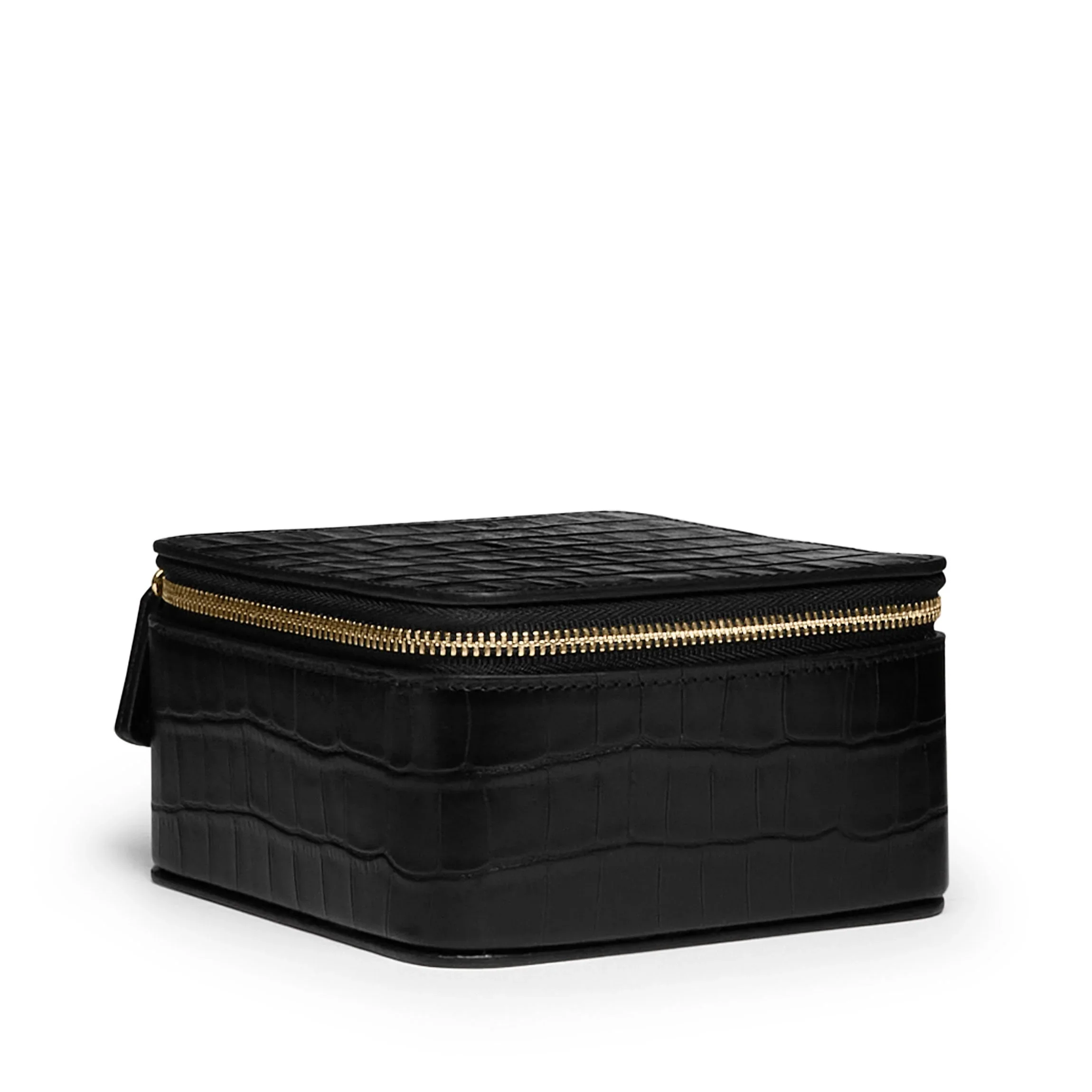 Medium Jewelry Ring Box Black Croc - Image 2