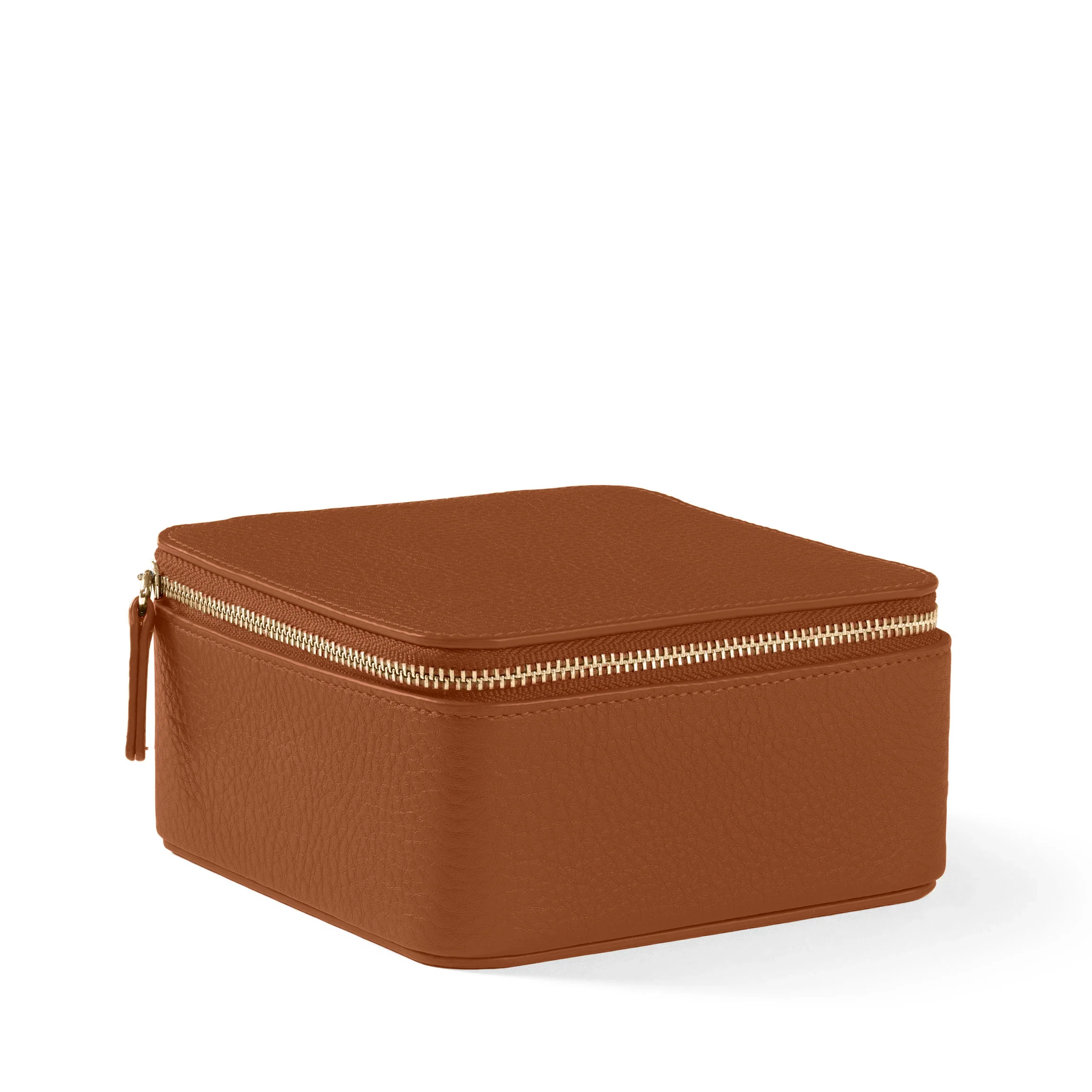 Medium Jewelry Ring Box Saddle Brown - Image 2
