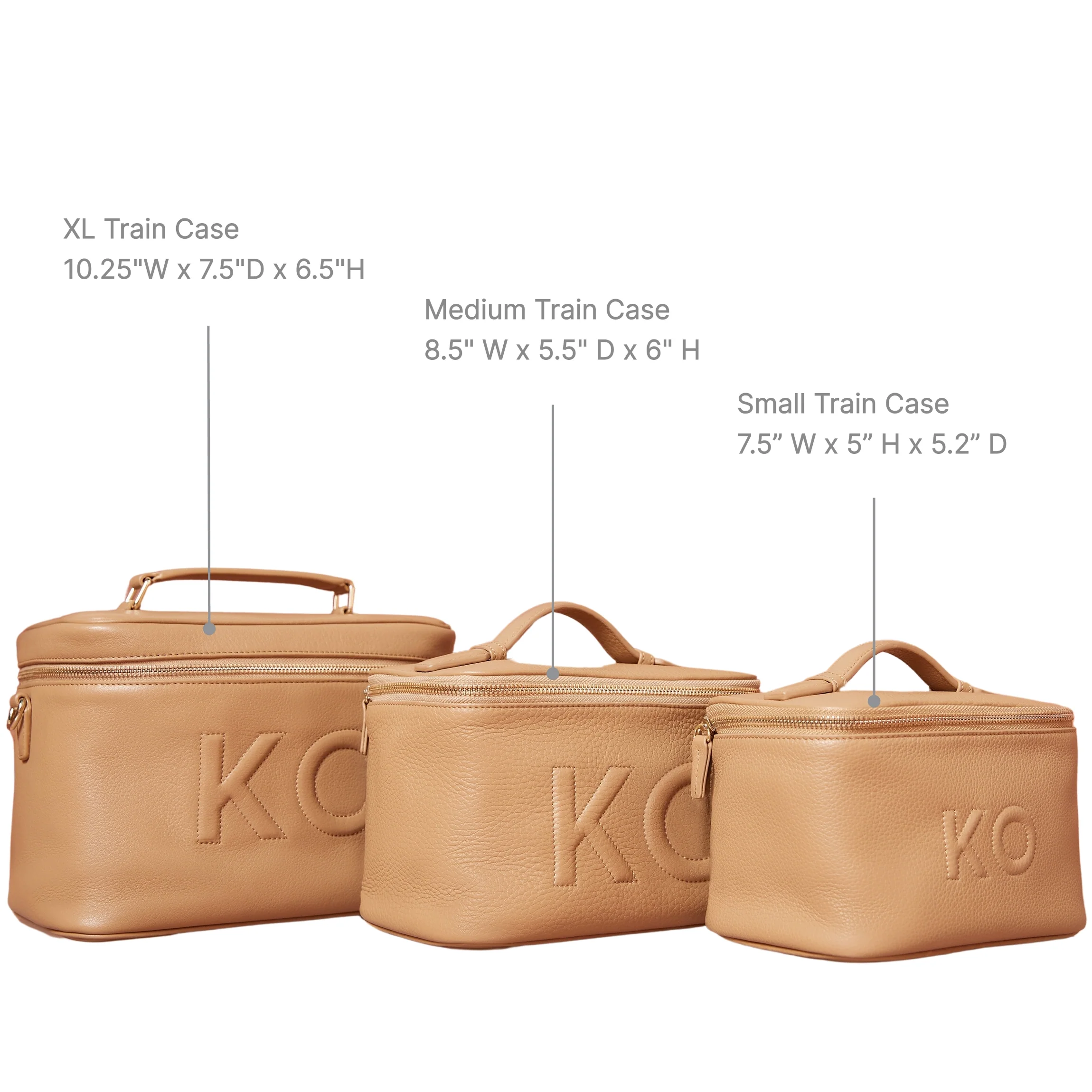 Medium Train Case Natural Canvas/Saddle Brown - Image 8