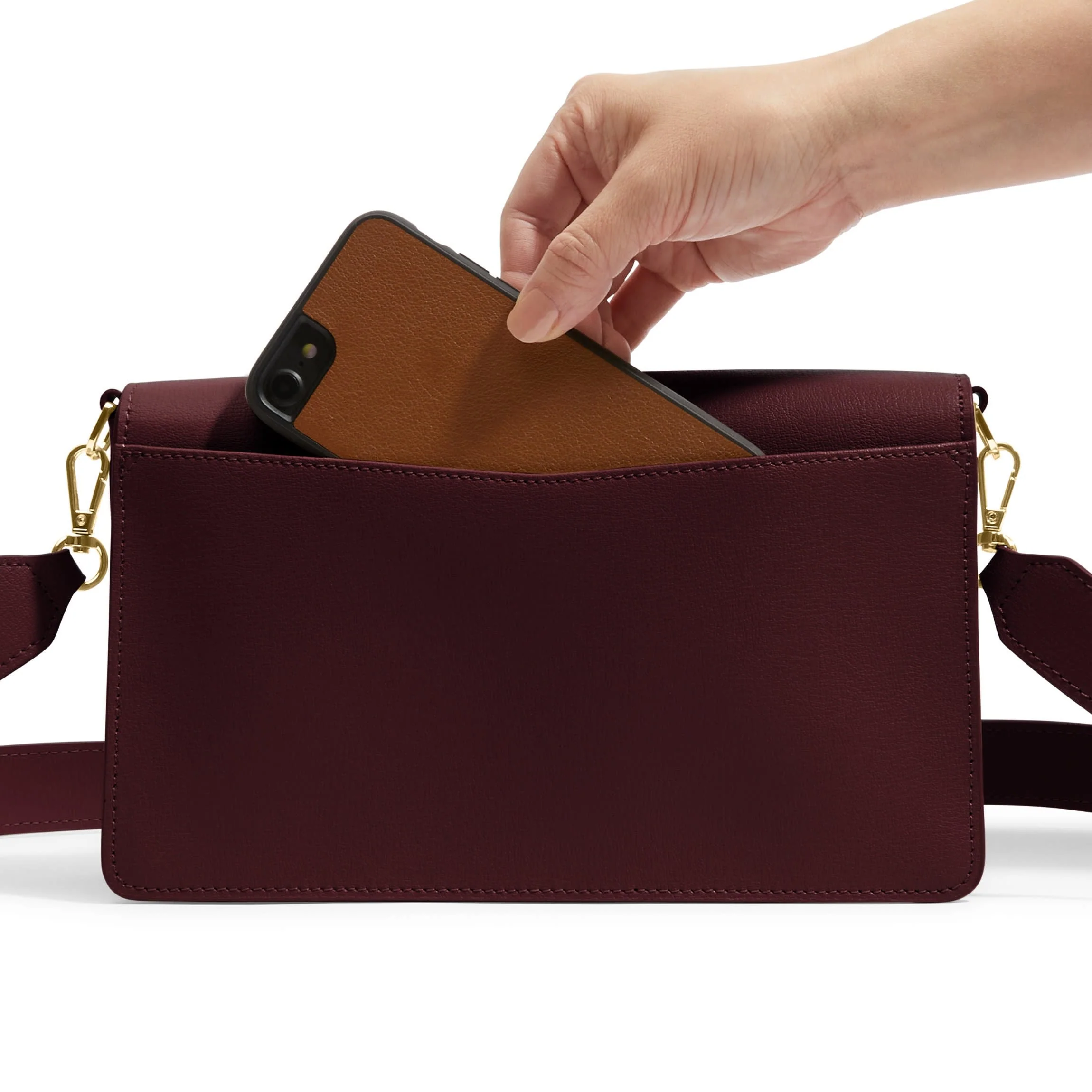 Medium Willow Envelope Bag Oxblood - Image 6