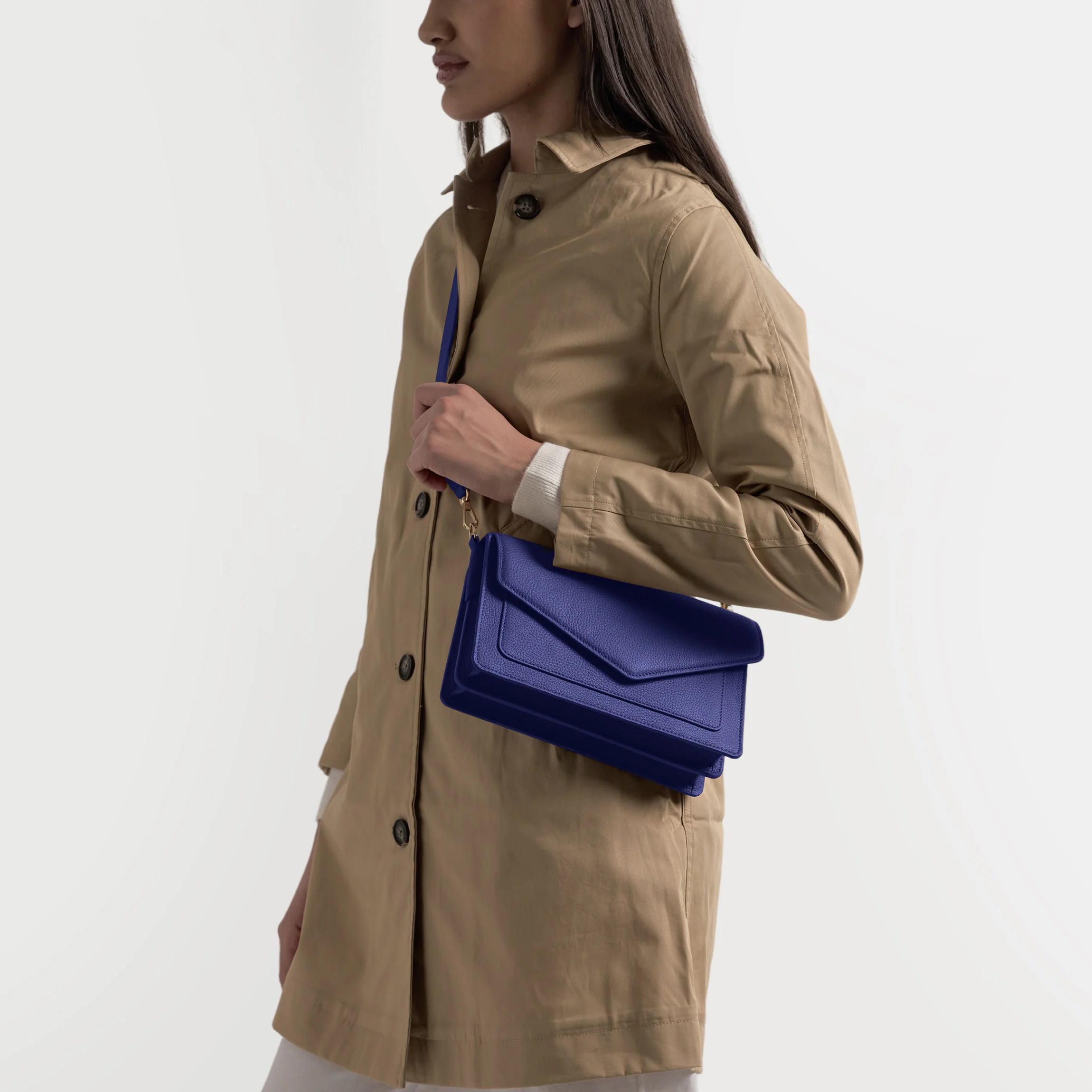 Medium Willow Envelope Bag Regatta Blue - Image 2