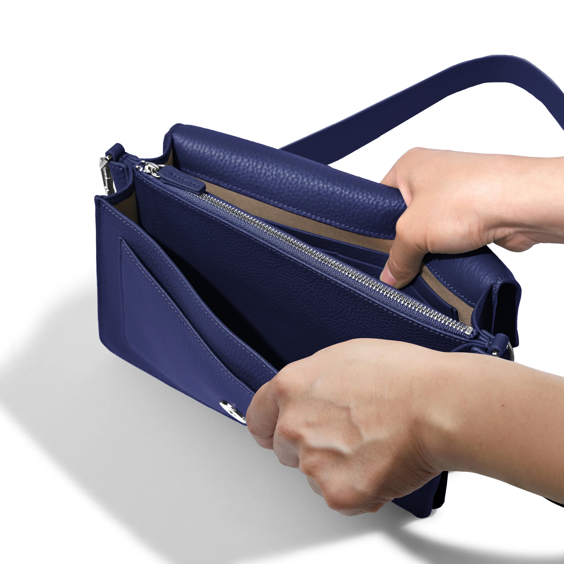 Medium Willow Envelope Bag Regatta Blue - Image 3
