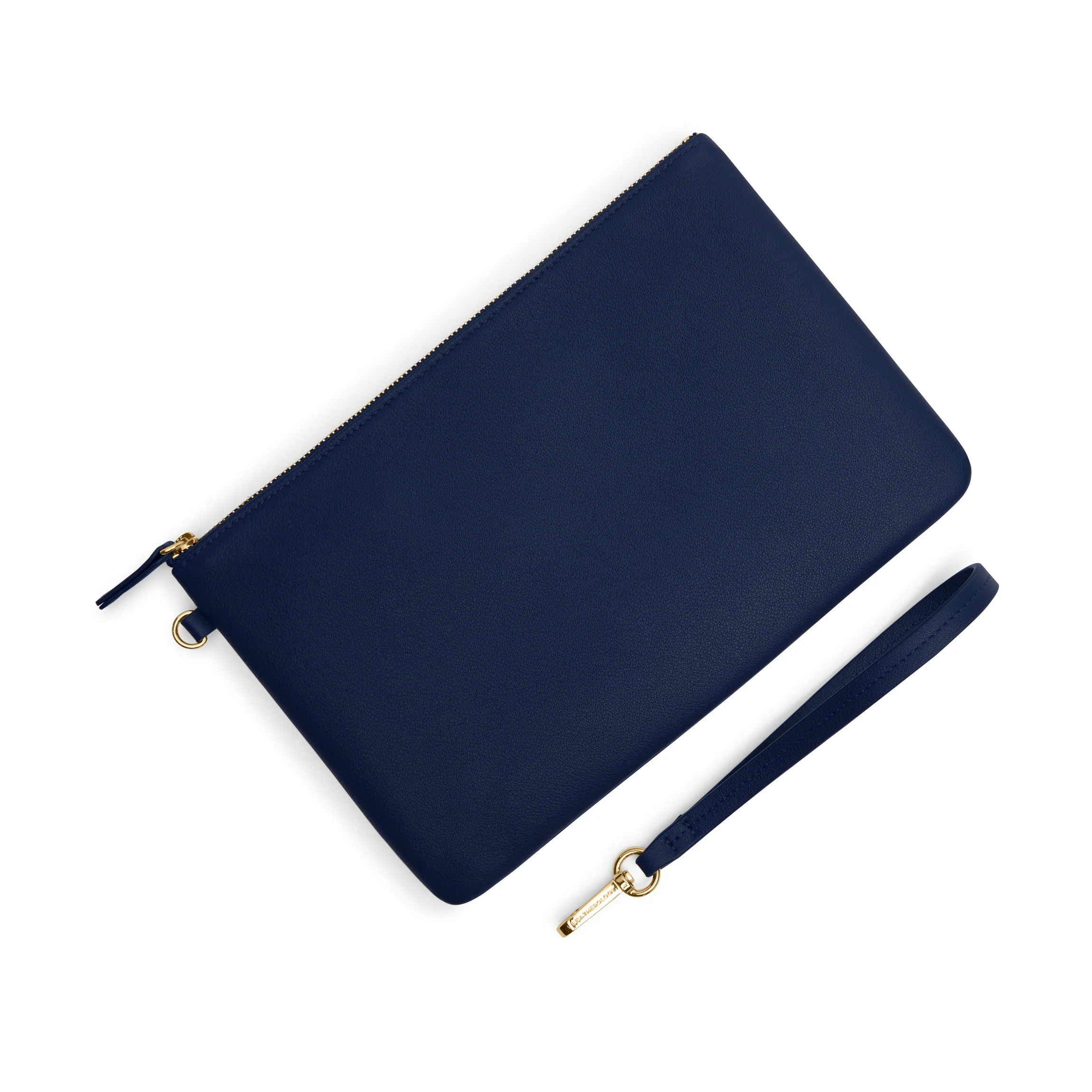 Medium Wristlet Pouch Navy Blue - Image 4