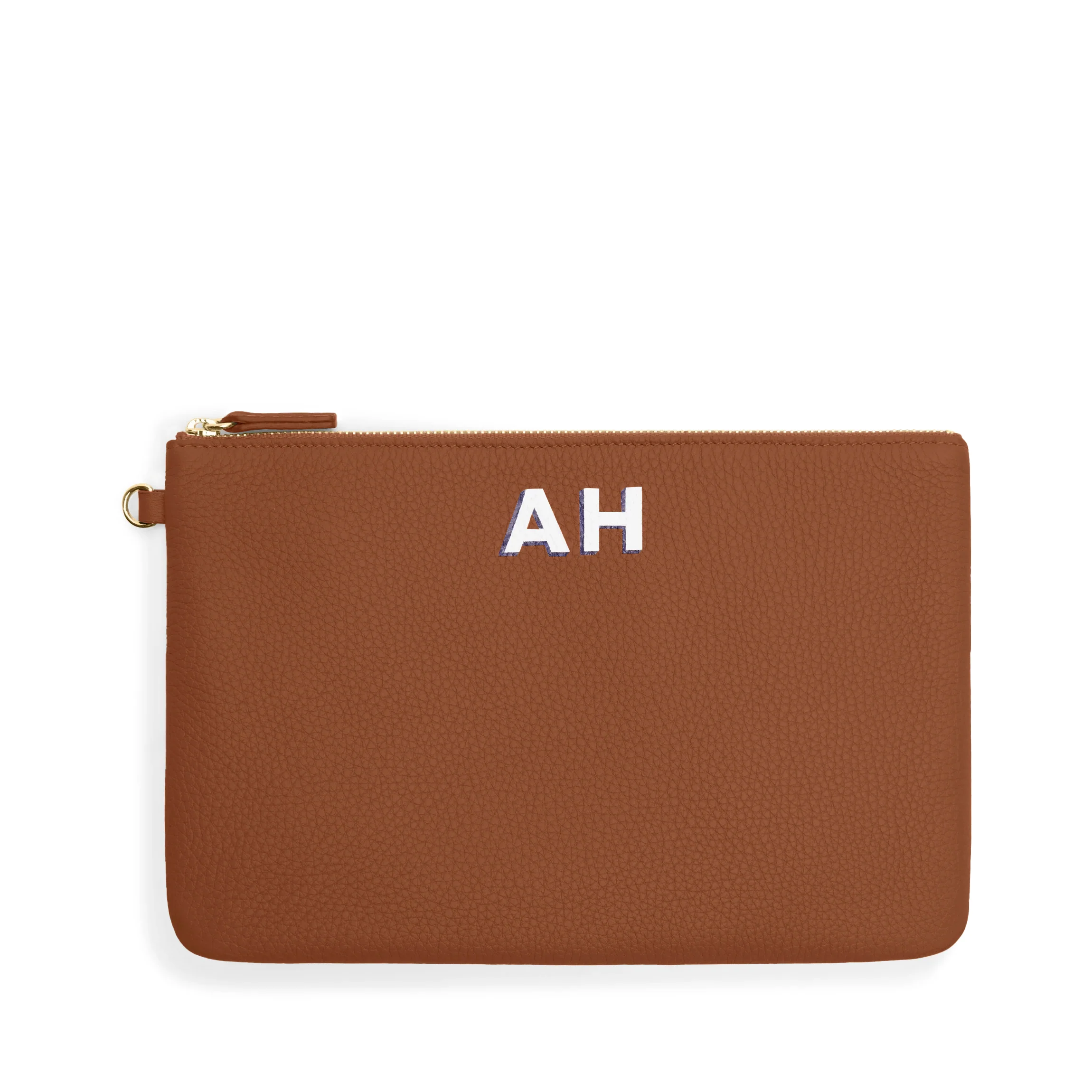 Medium Wristlet Pouch Saddle Brown - Image 3