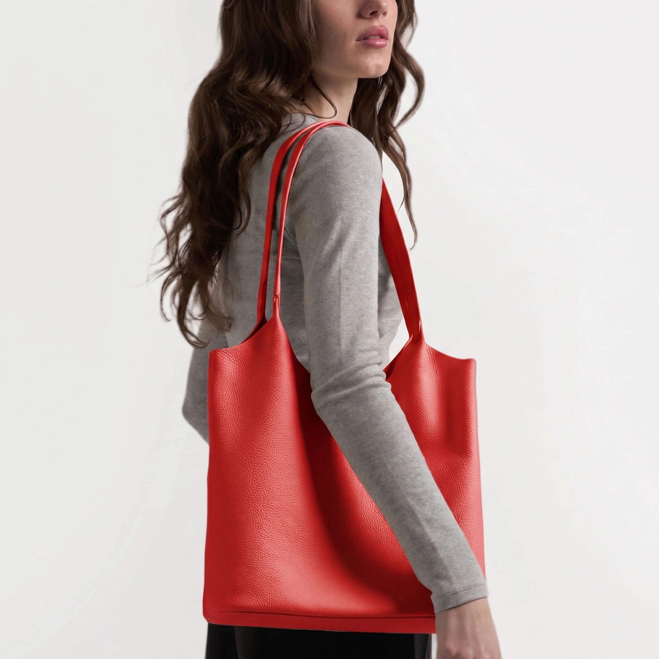 Mia Large Shopper Tote Buoy Red - Image 2