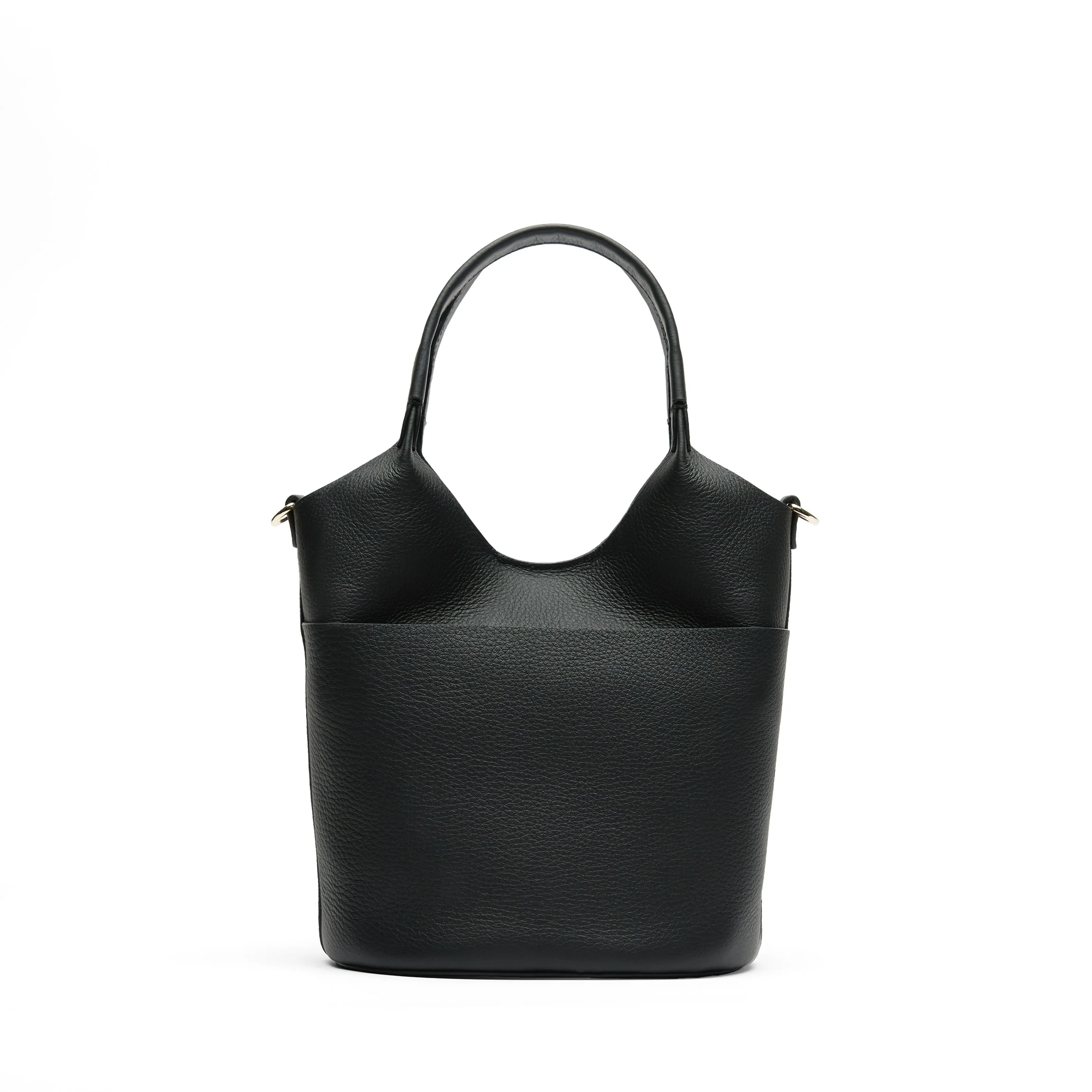 Mia Small Bucket Tote Black Pebble - Image 10