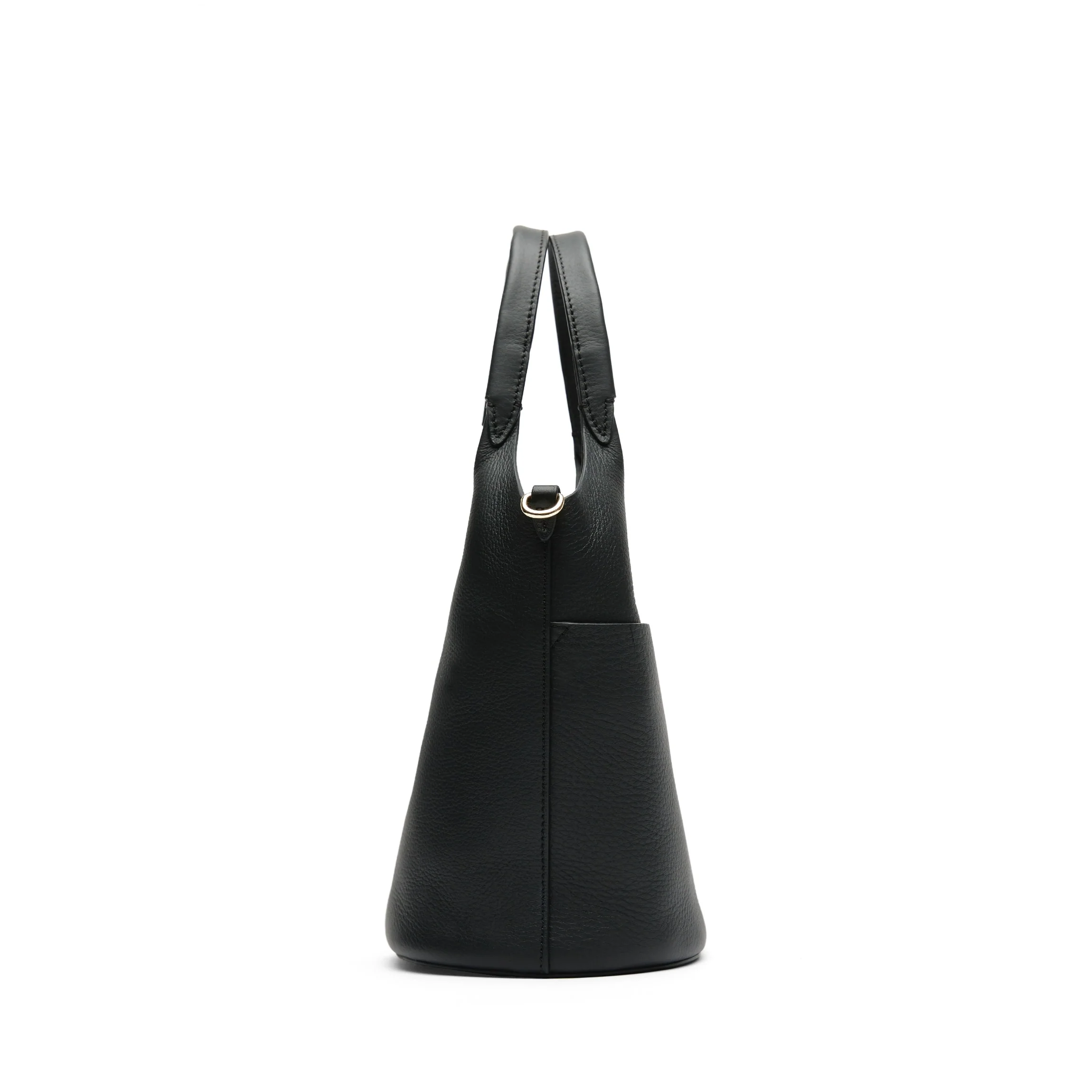 Mia Small Bucket Tote Black Pebble - Image 8