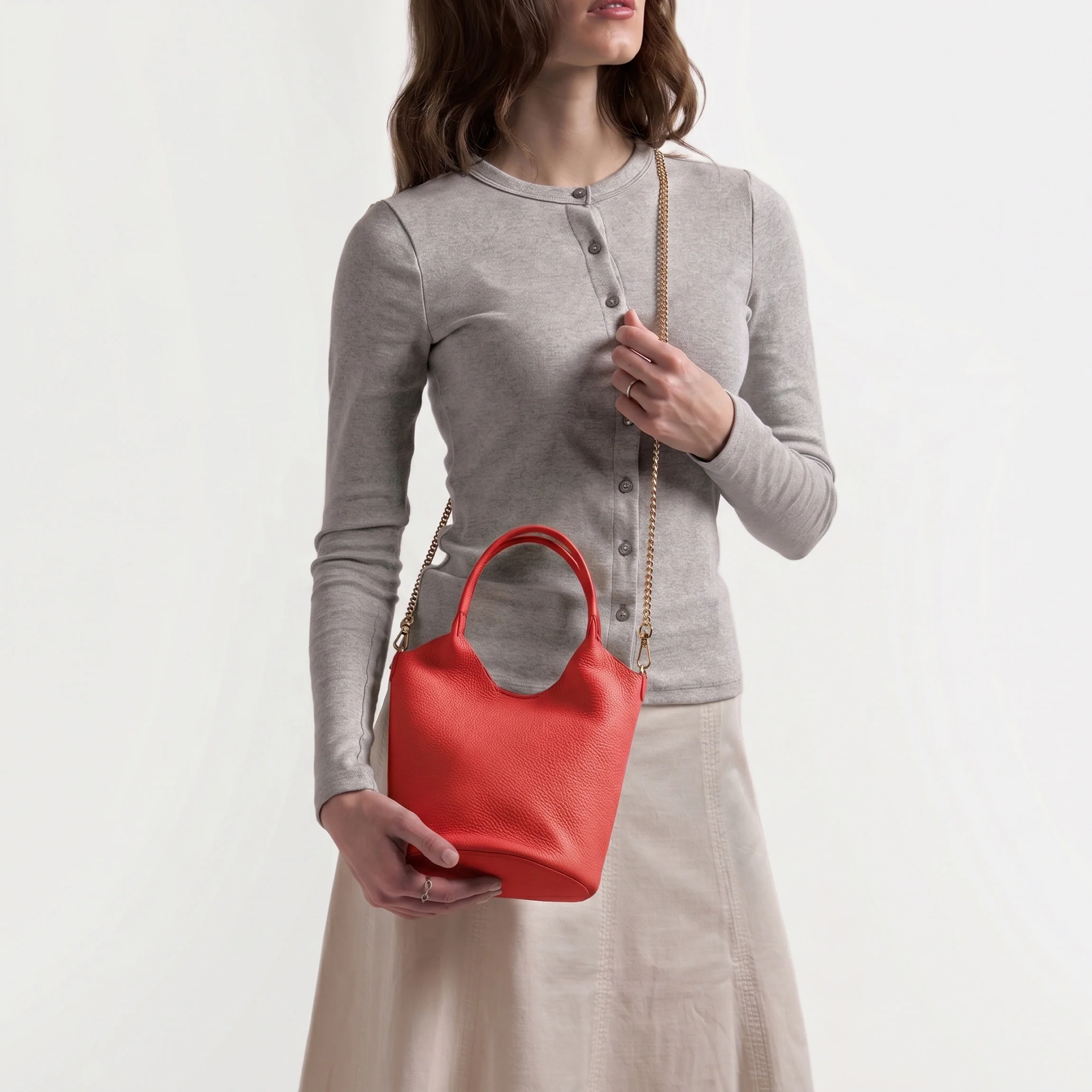 Mia Small Bucket Tote Buoy Red - Image 2