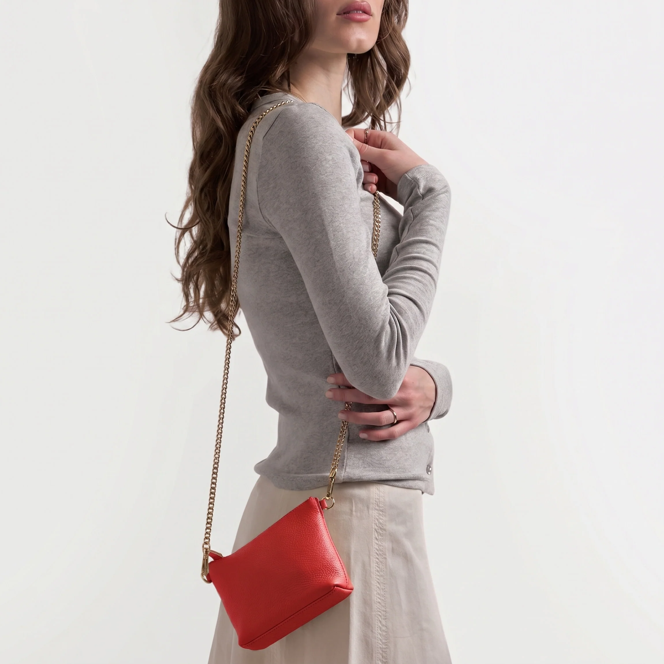 Mia Small Bucket Tote Buoy Red - Image 4