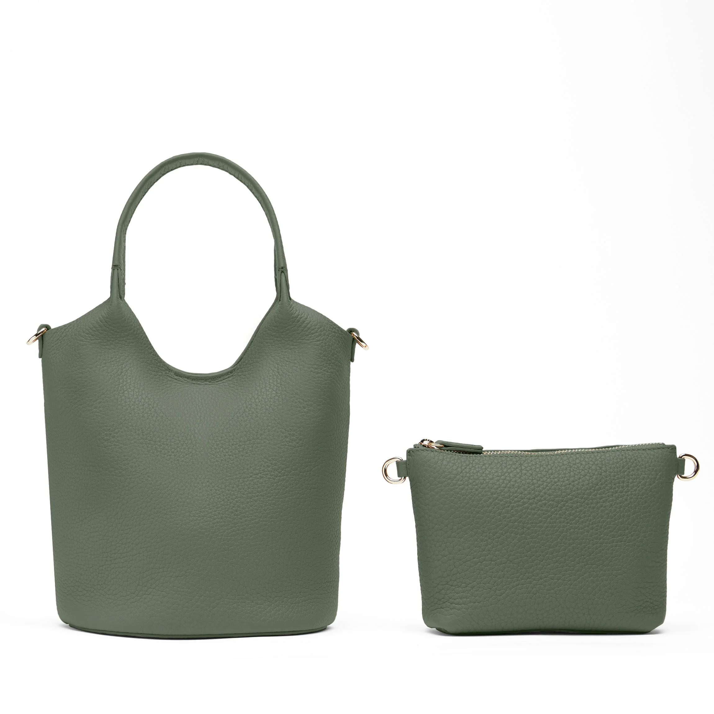 Mia Small Bucket Tote Moss - Image 7