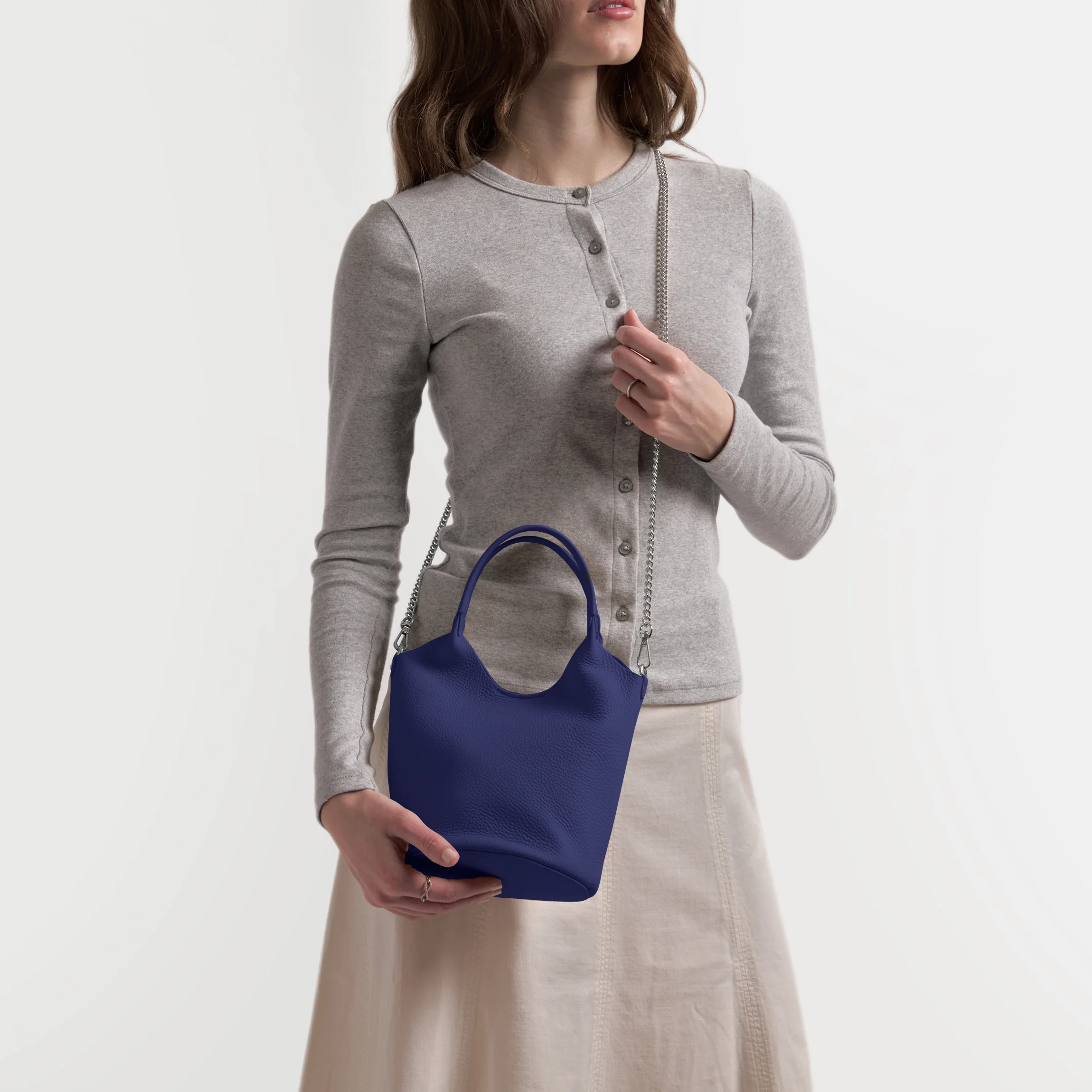 Mia Small Bucket Tote Regatta Blue - Image 2