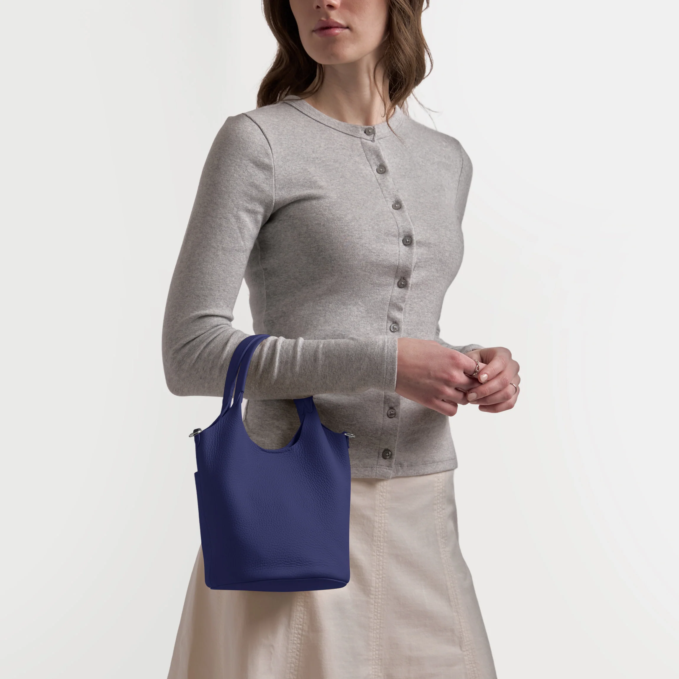 Mia Small Bucket Tote Regatta Blue - Image 3