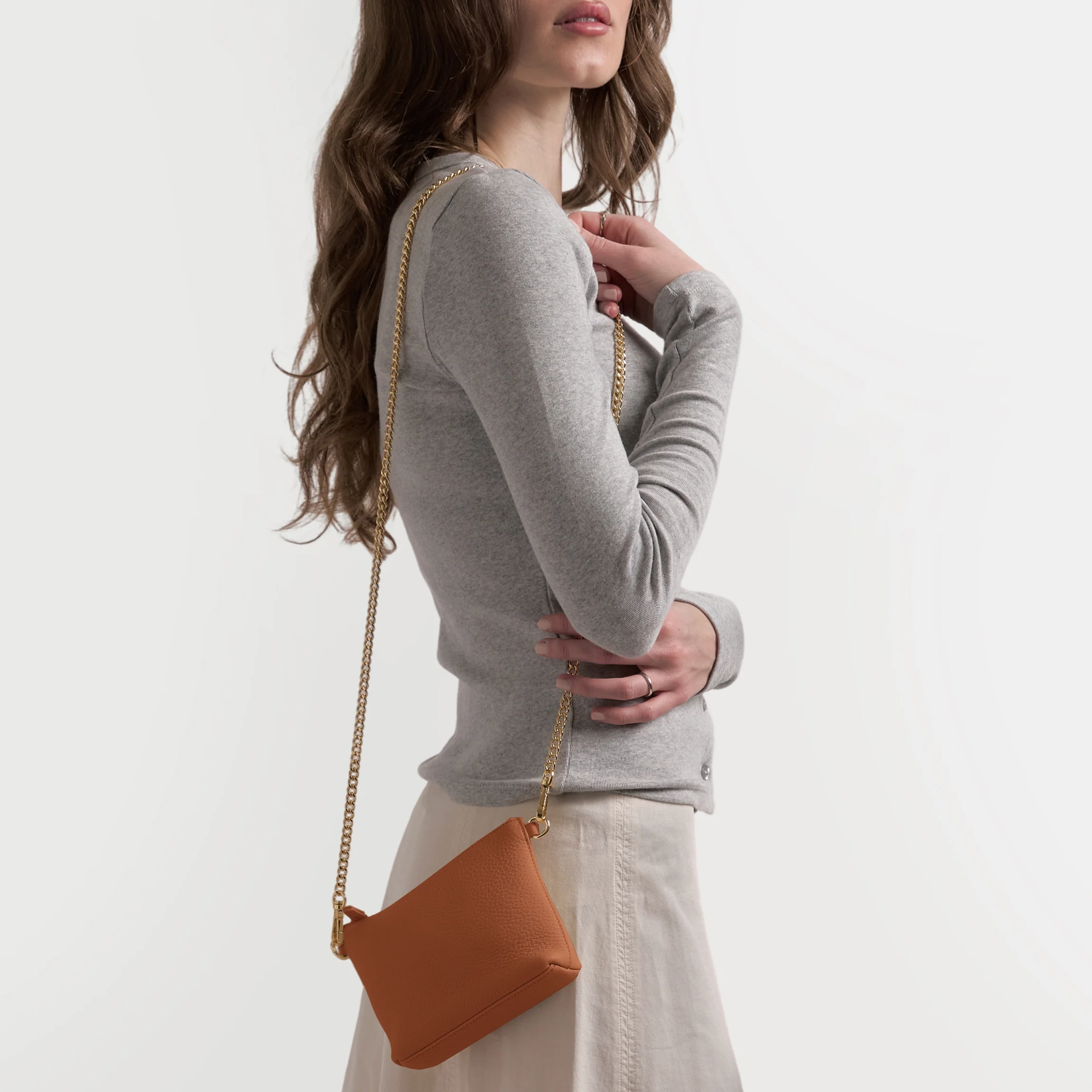 Mia Small Bucket Tote Saddle Brown - Image 4