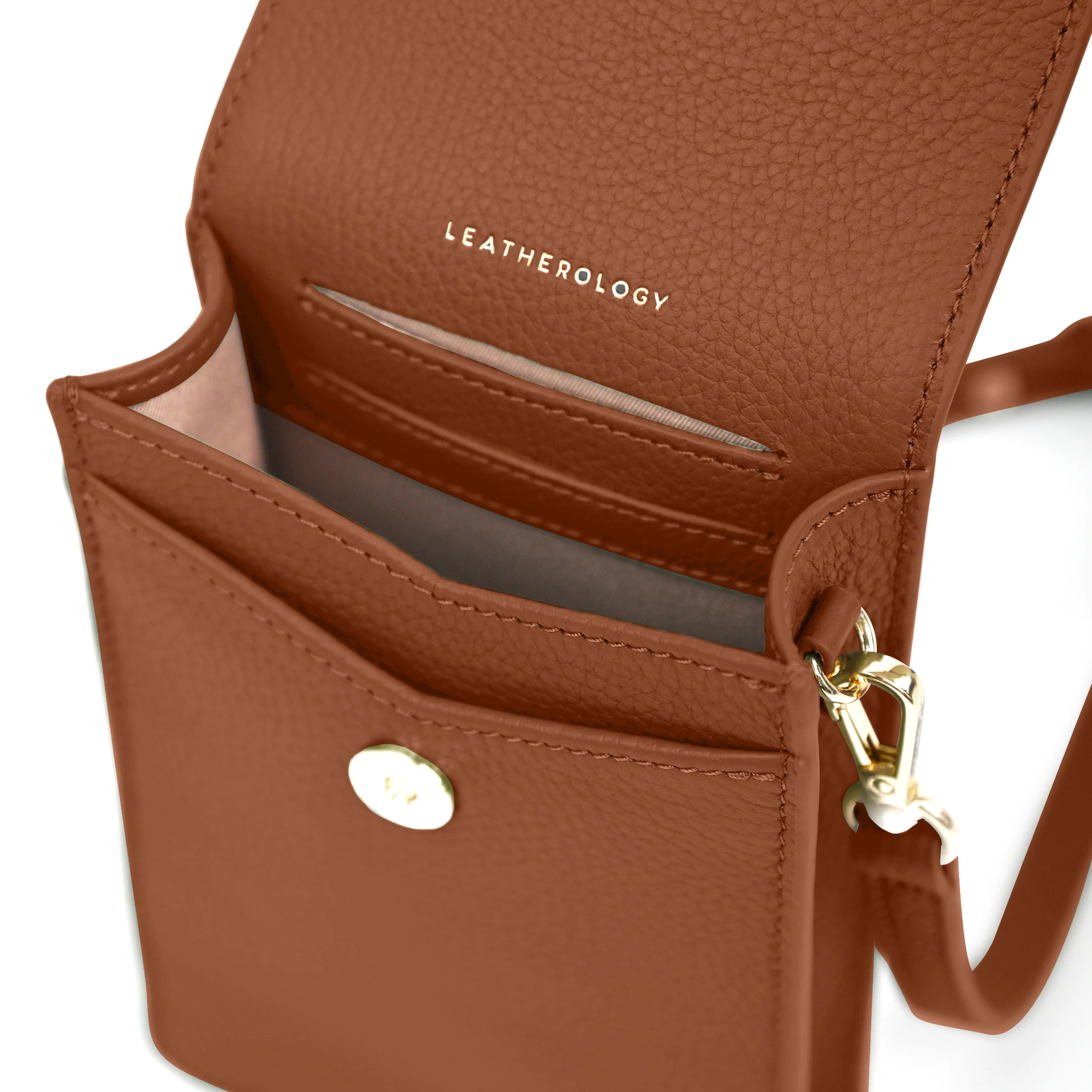Mini Willow Crossbody Saddle Brown - Image 3