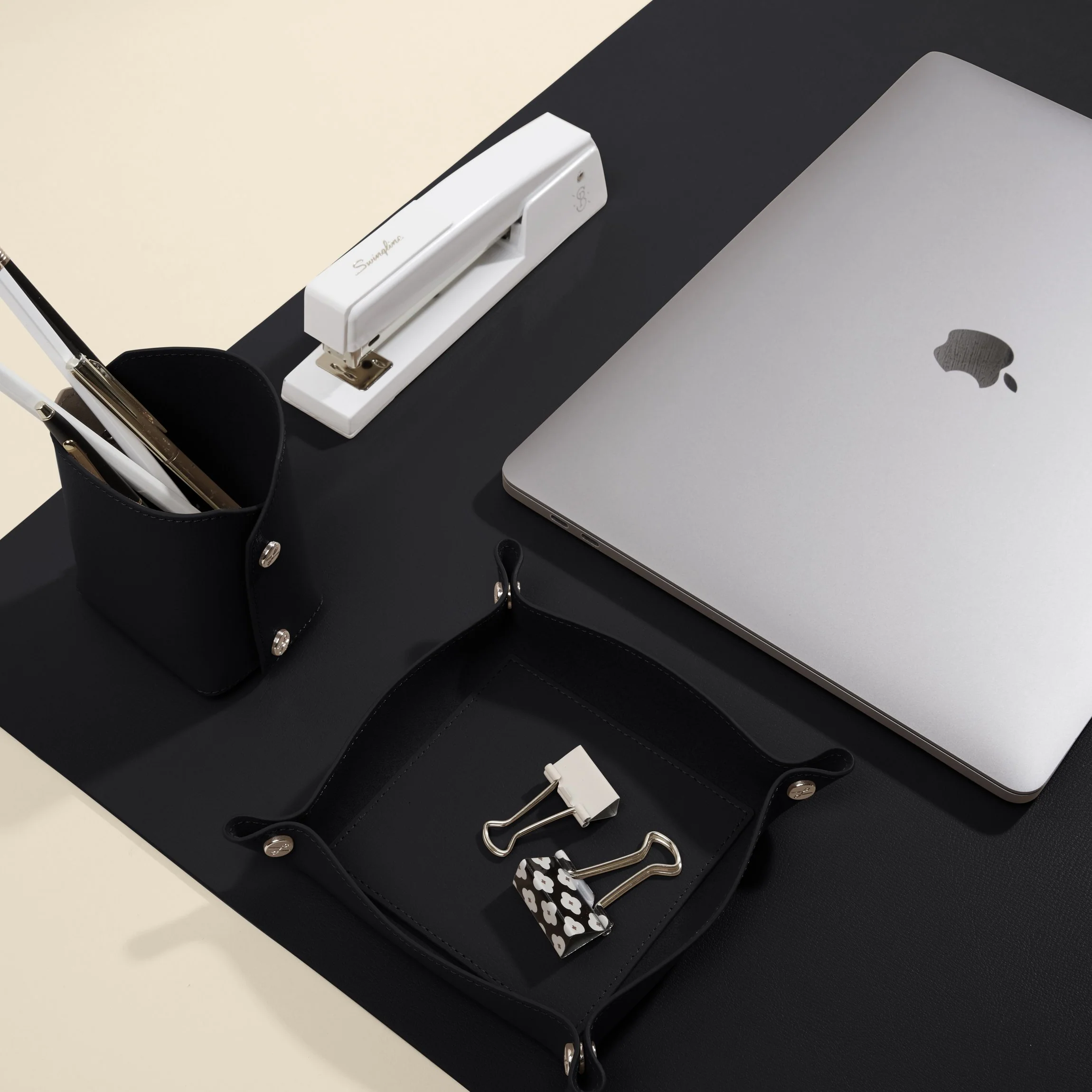 Modern Desk Set Black - Image 2