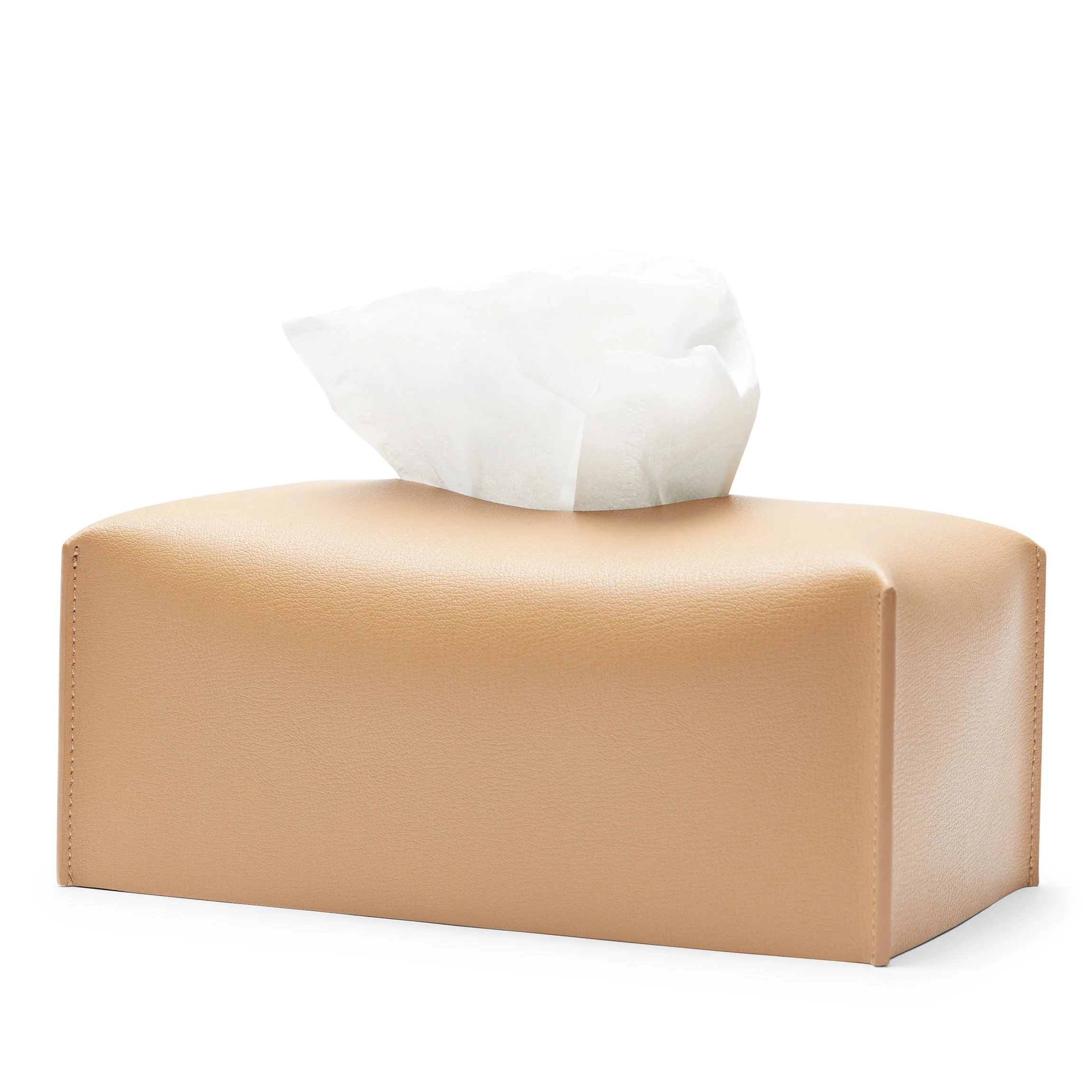 Modern Horizontal Tissue Box Holder Tan