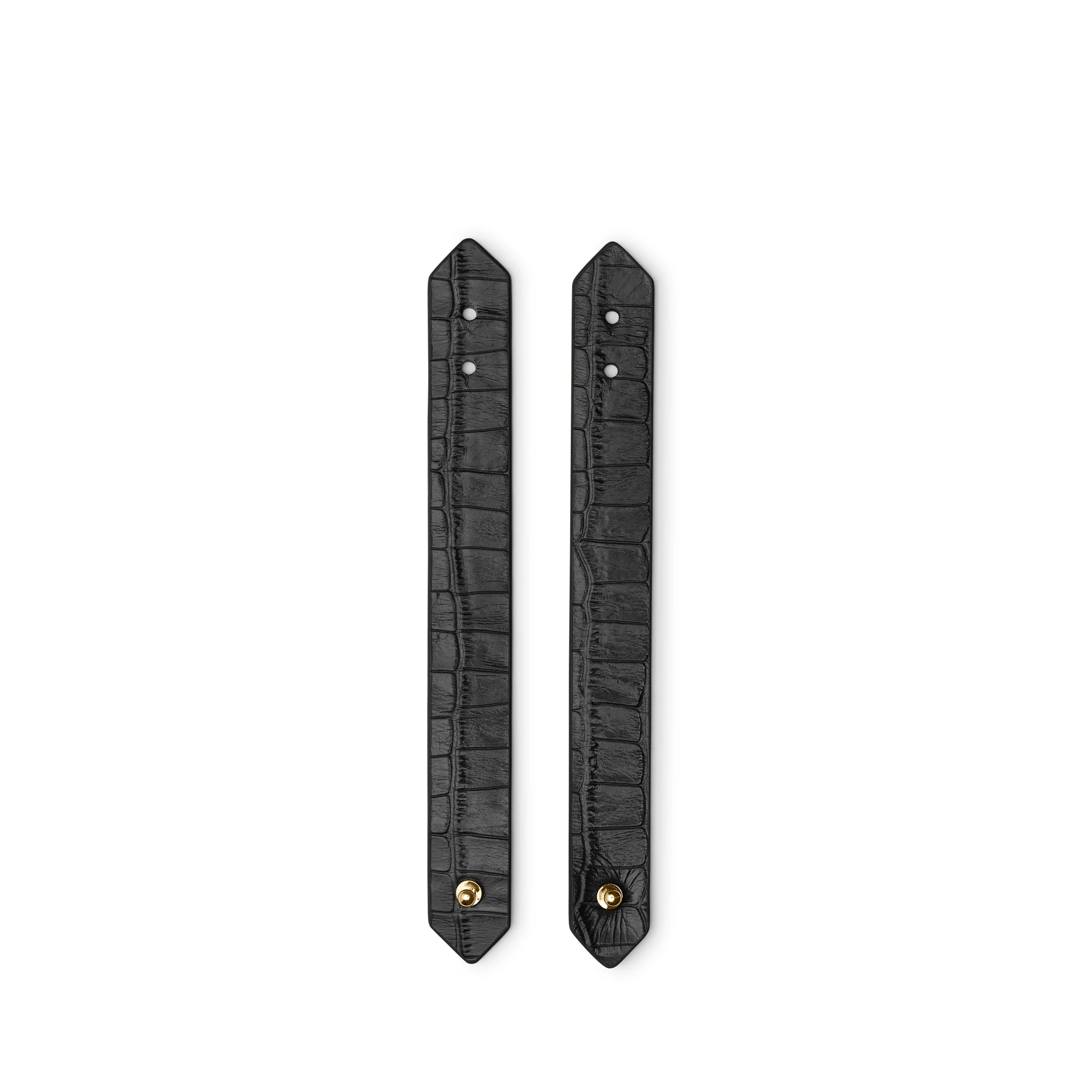 Modern Napkin Rings, Set of 2 Black Croc - Image 4