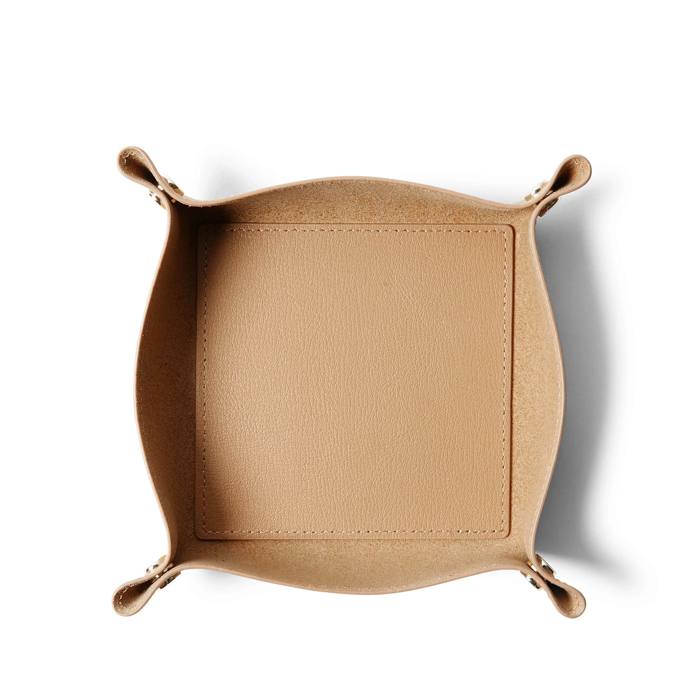 Modern Unlined Valet Tray Tan