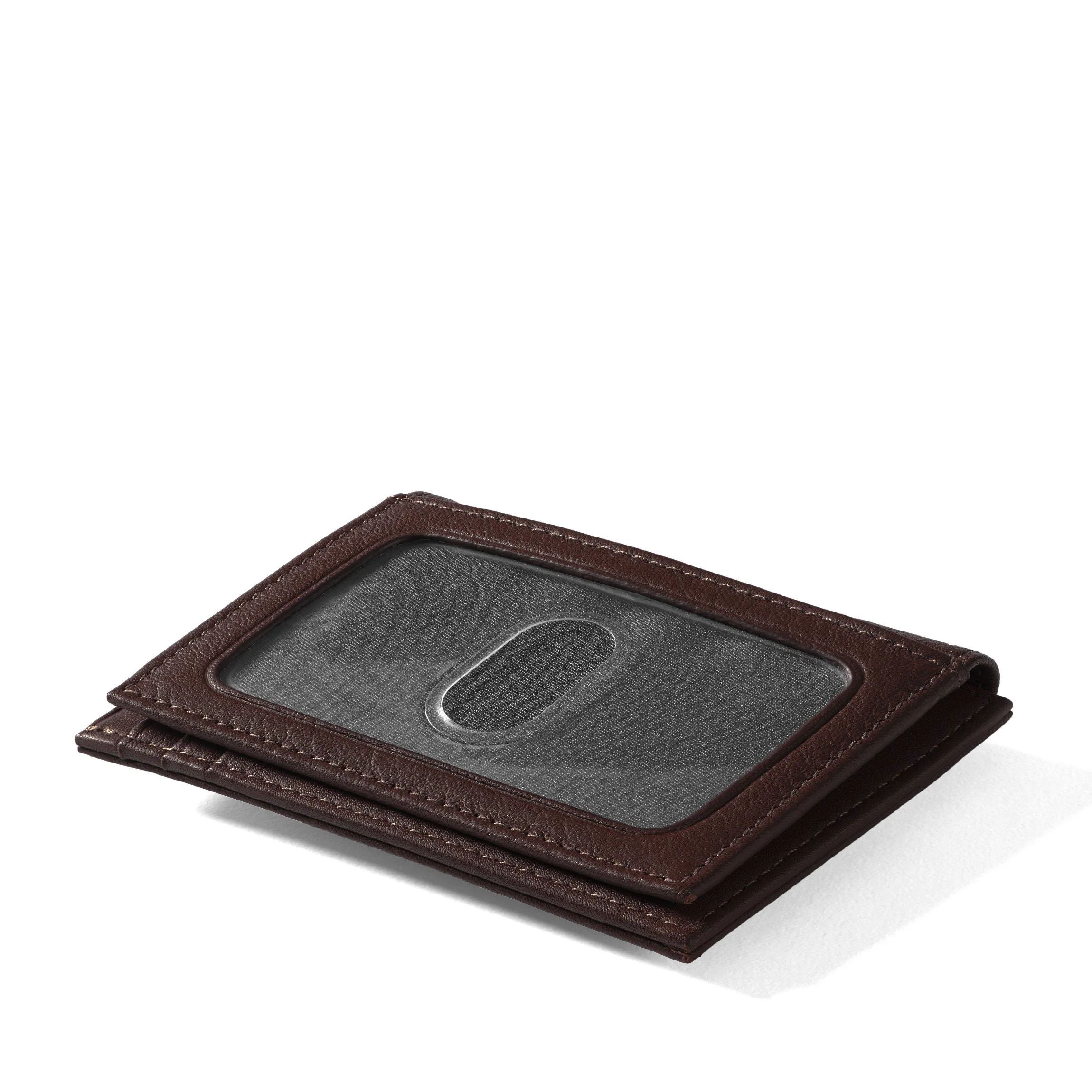 Money Clip Card Holder Brown - Image 4