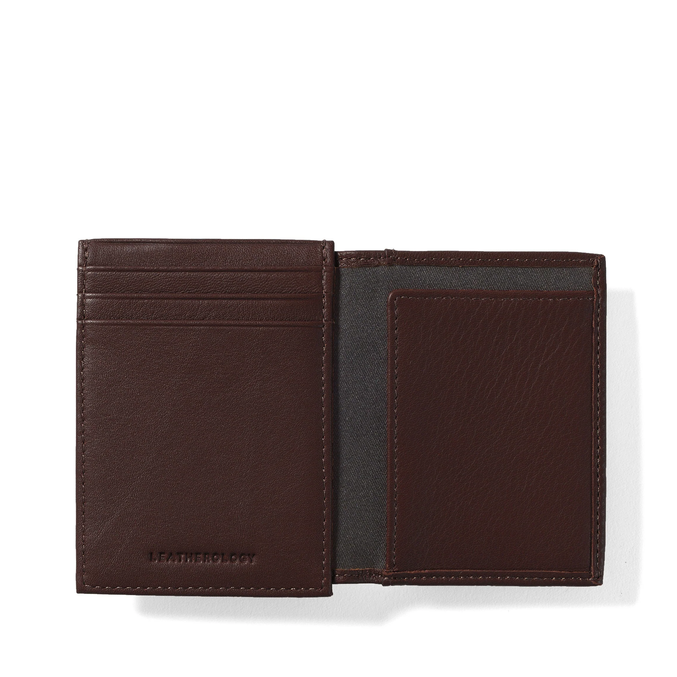 Money Clip Card Holder Brown - Image 7