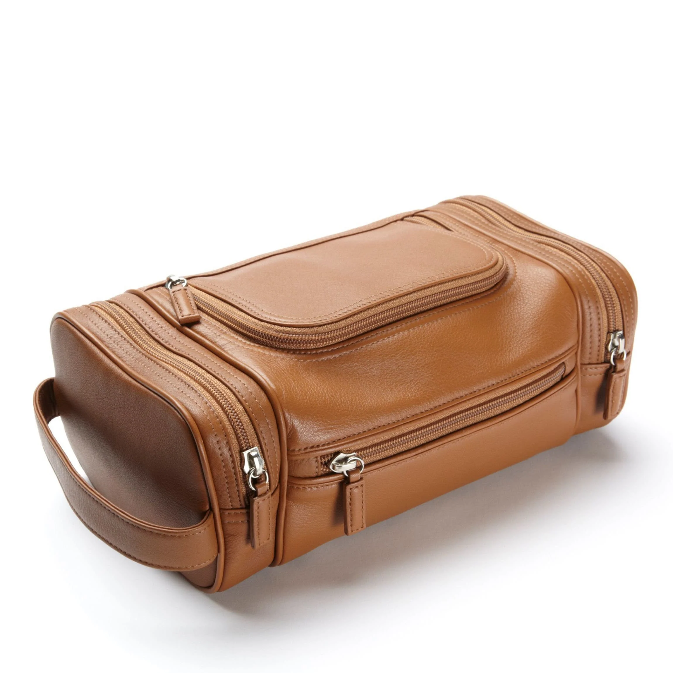 Multi Pocket Toiletry Bag Cognac - Image 6