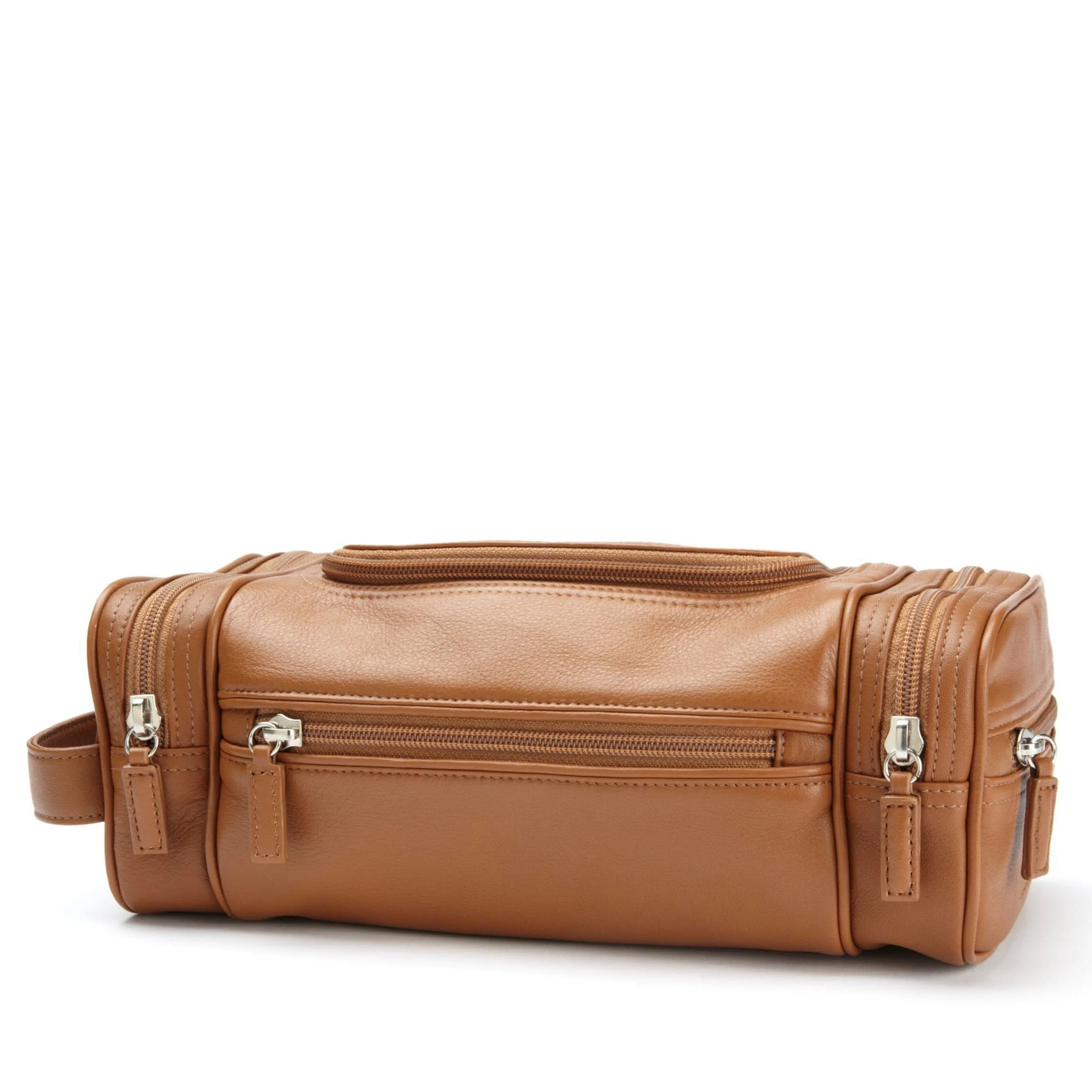 Multi Pocket Toiletry Bag Cognac - Image 7
