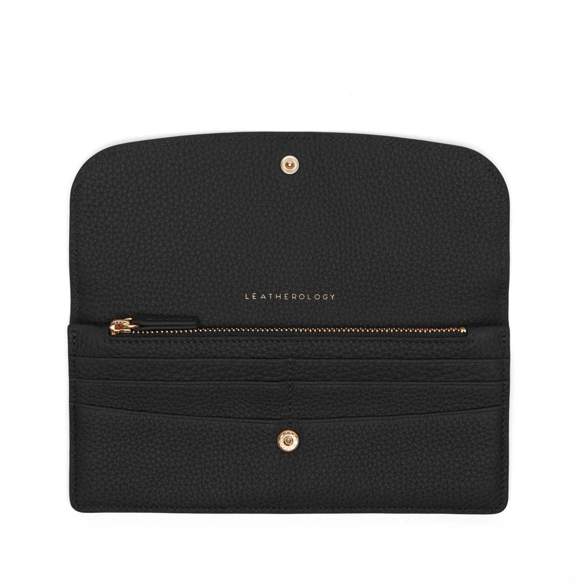 Nina Slim Long Wallet Black Pebble - Image 4