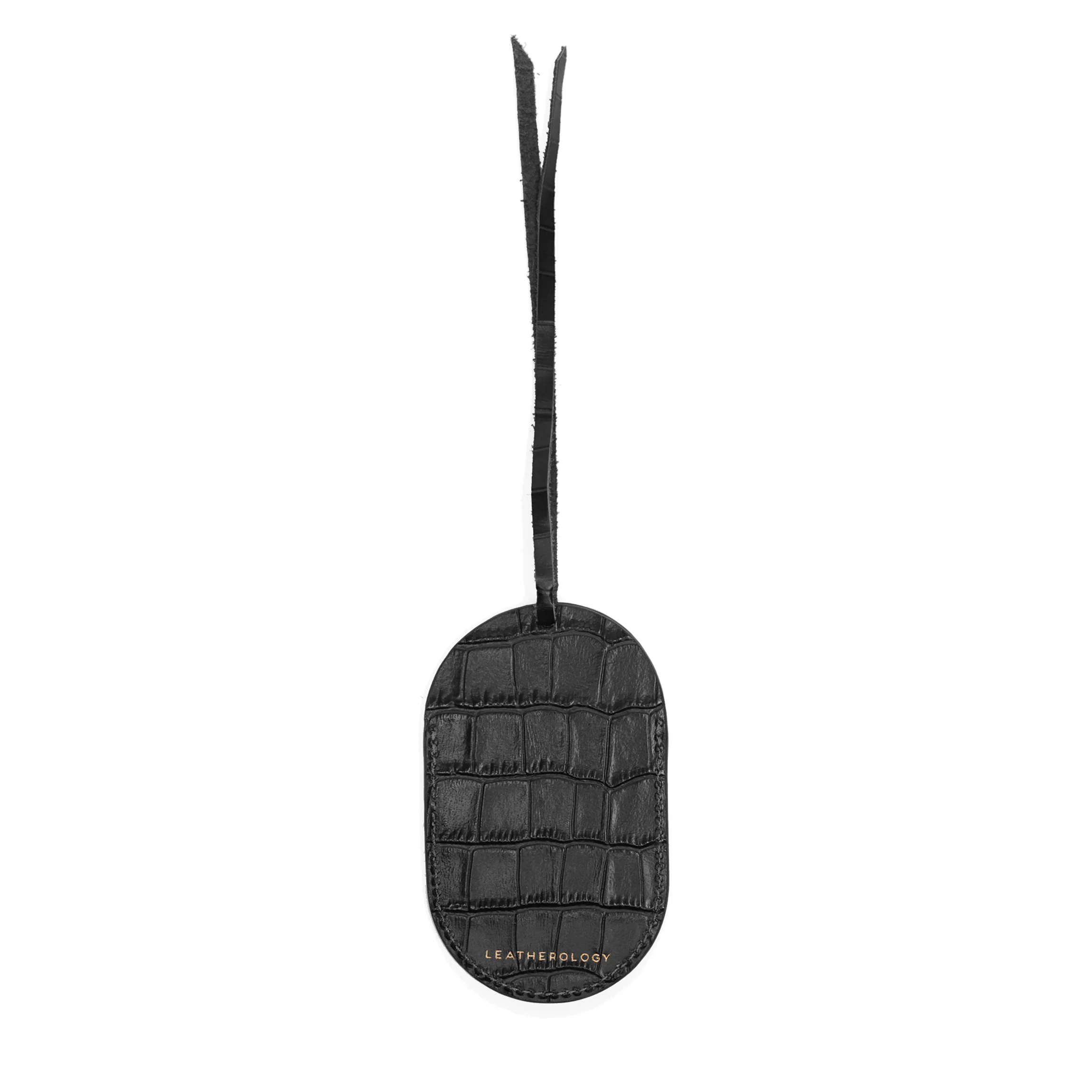 Oval Photo Frame Ornament Black Croc - Image 4