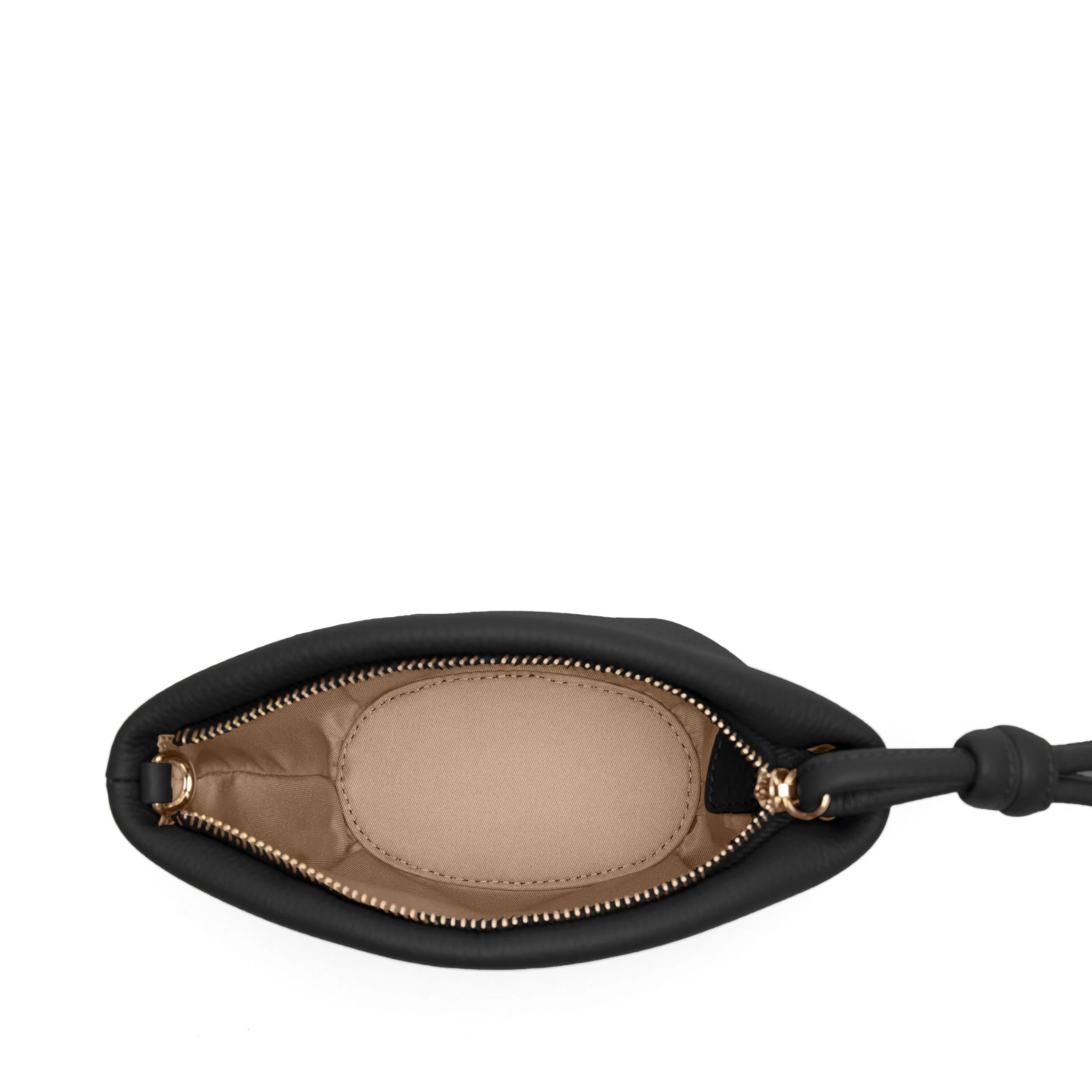 Petite Dumpling Pouch Black Pebble - Image 4