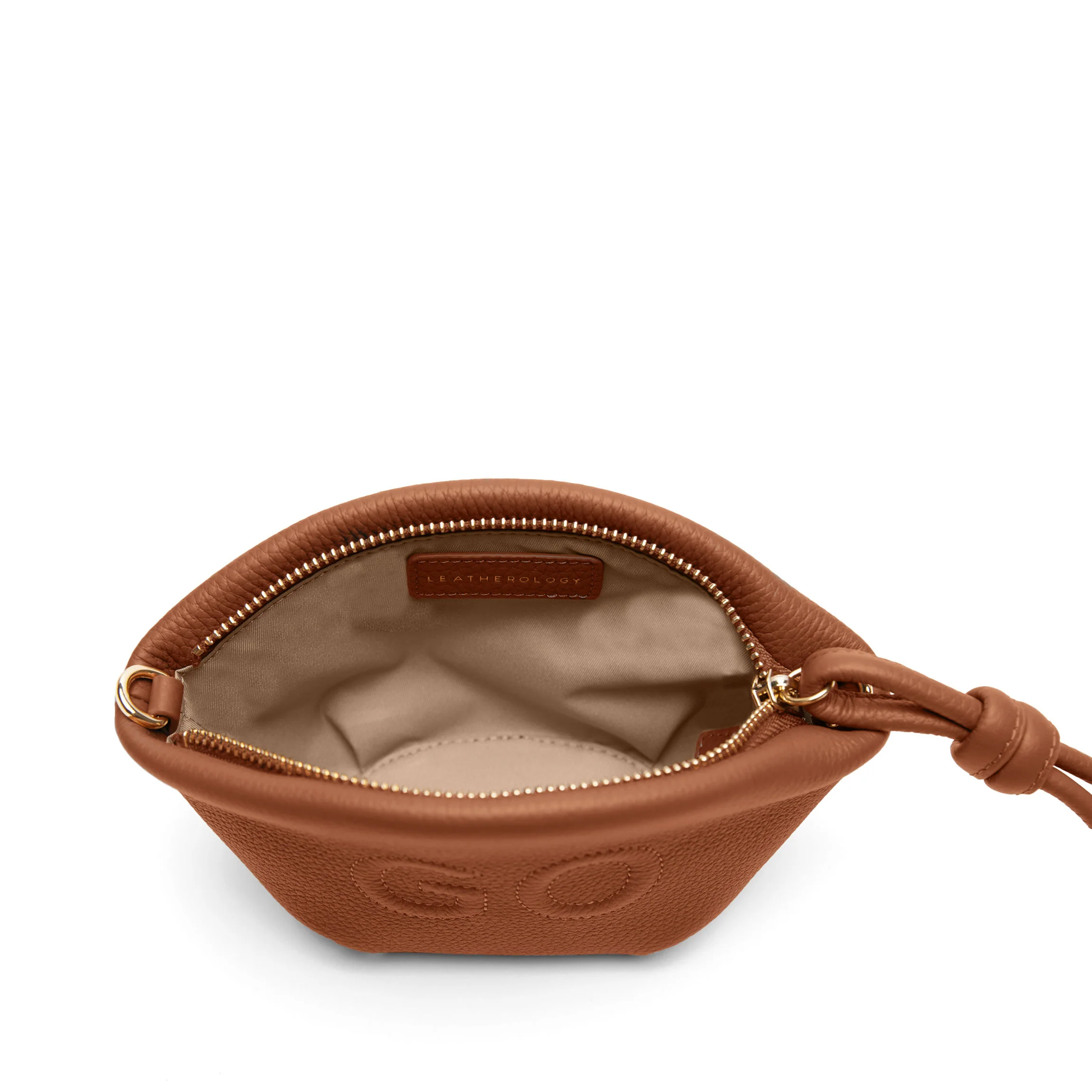 Petite Dumpling Pouch Saddle Brown - Image 3