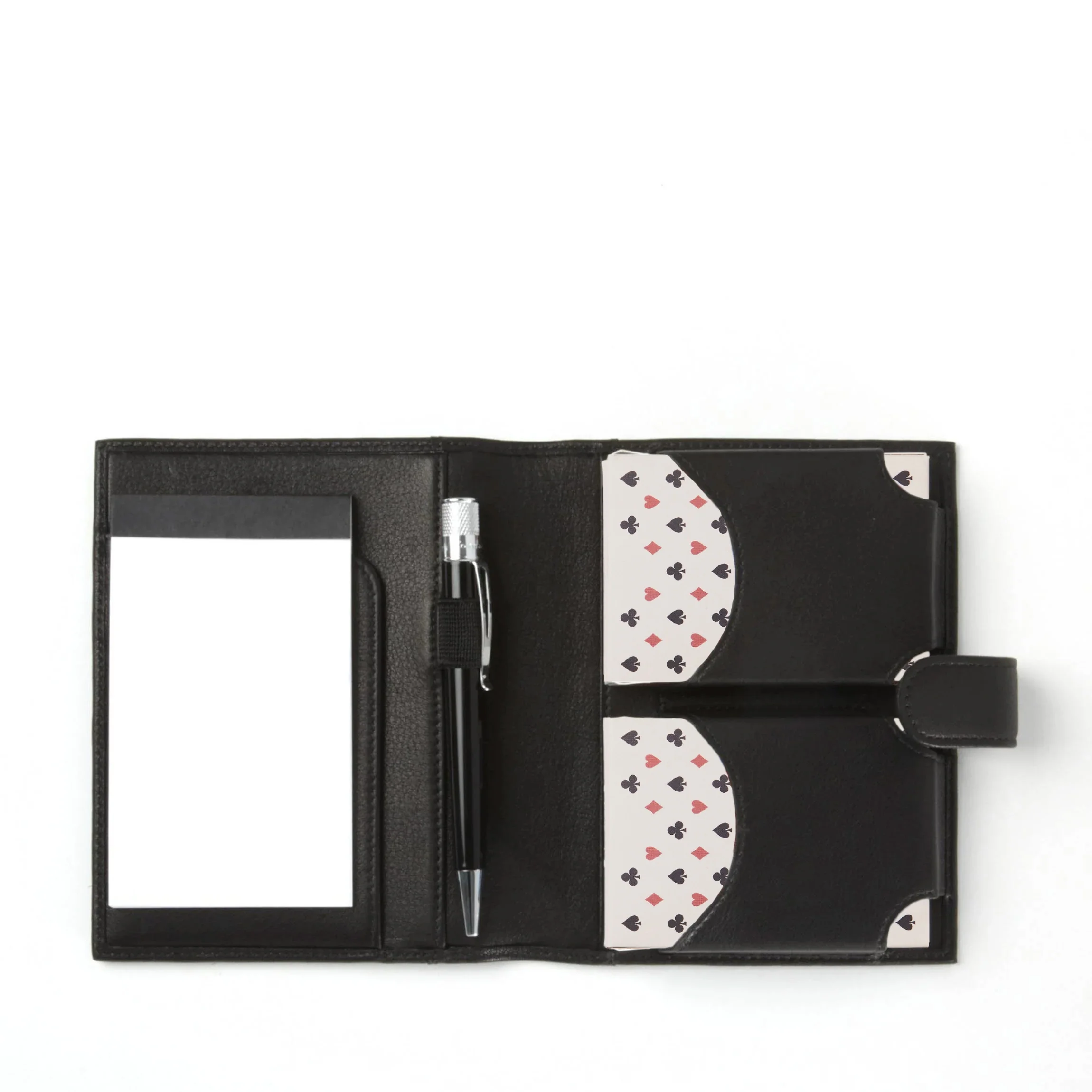 Playing Card Case with Notepad Black Onyx