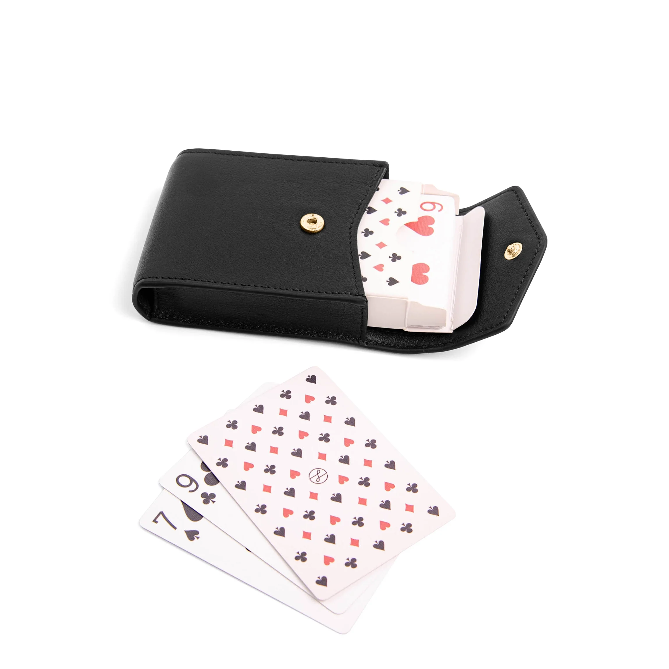 Portable Single Playing Card Case Black Onyx