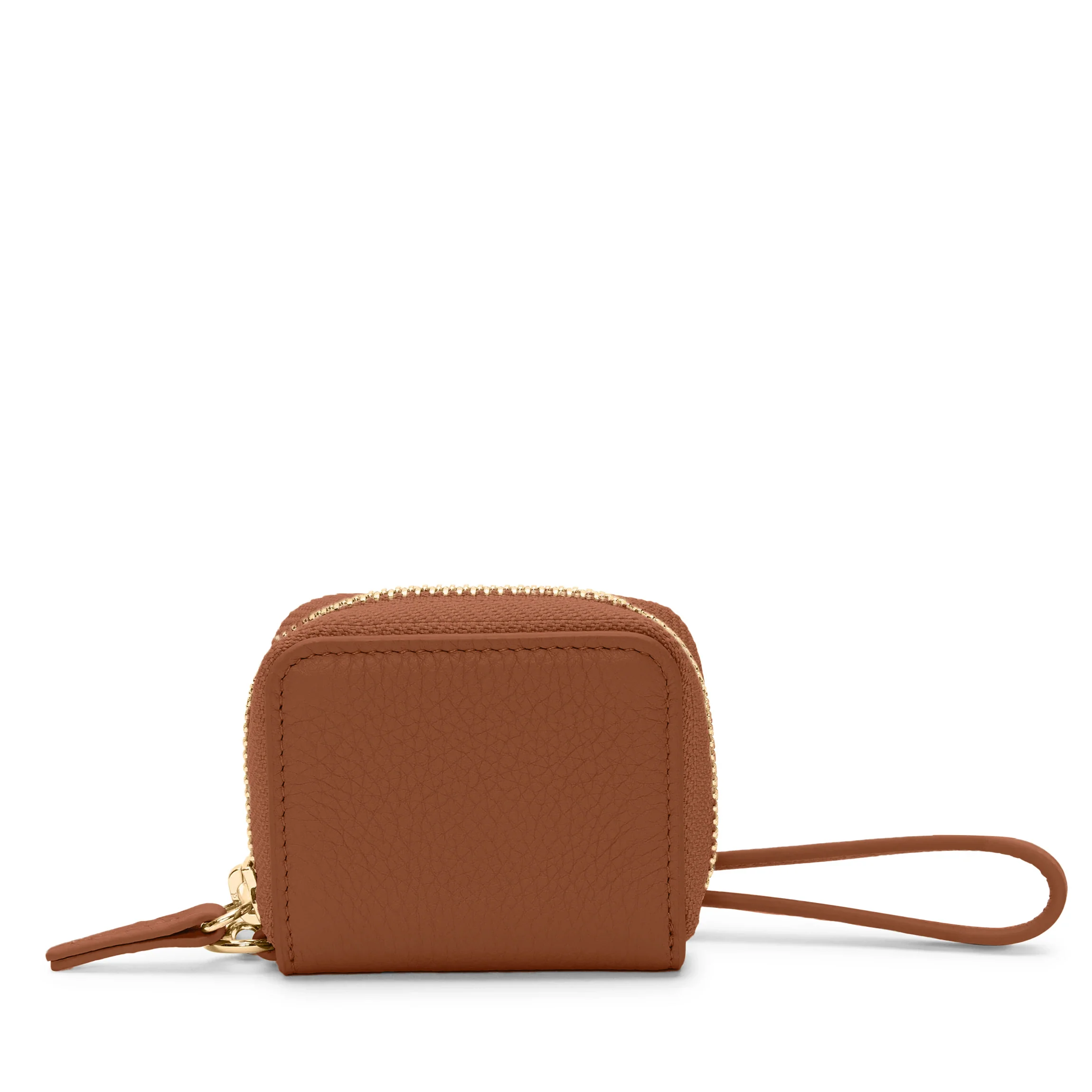 Portable Wristlet AirPod Case Saddle Brown