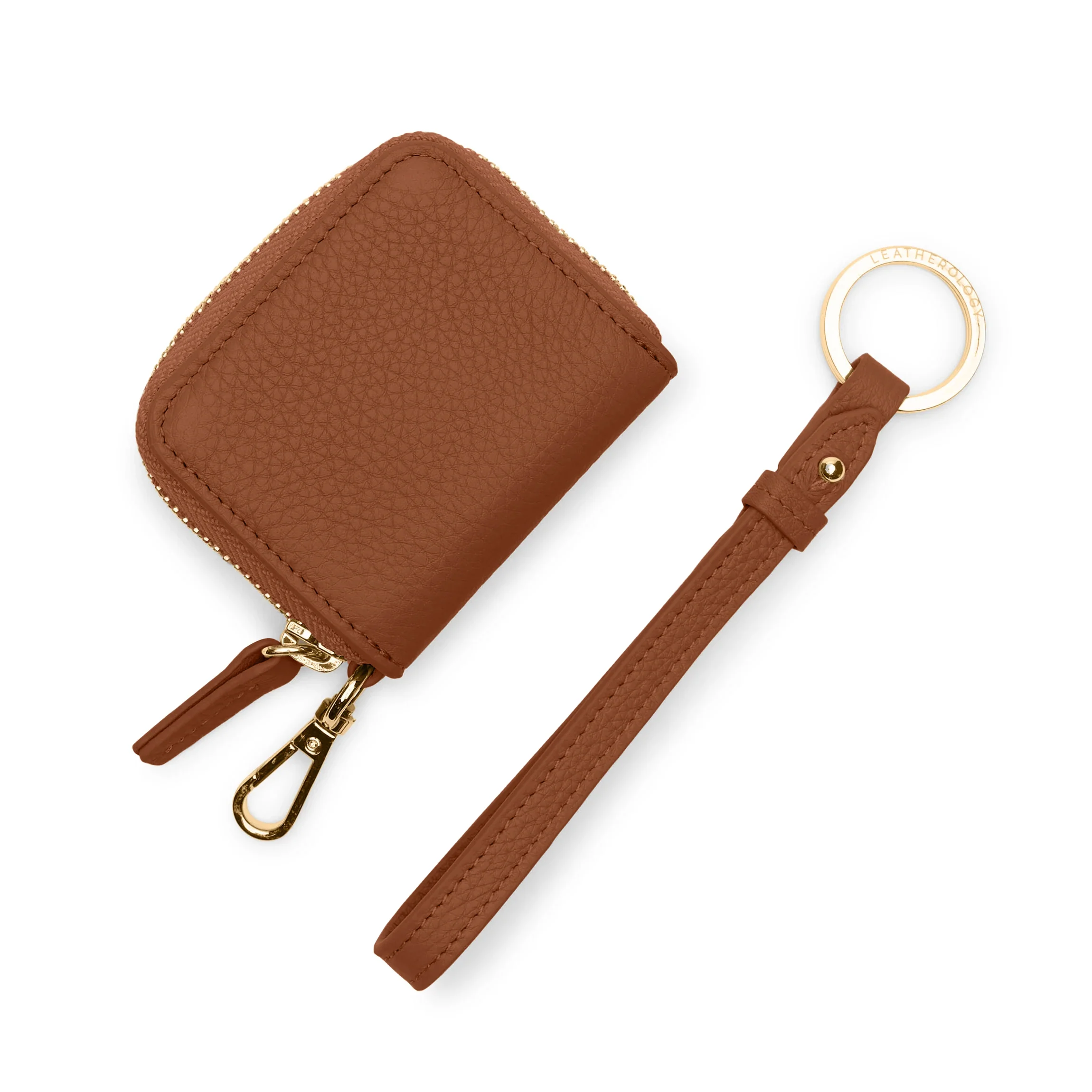 Portable Wristlet AirPod Case Saddle Brown - Image 3