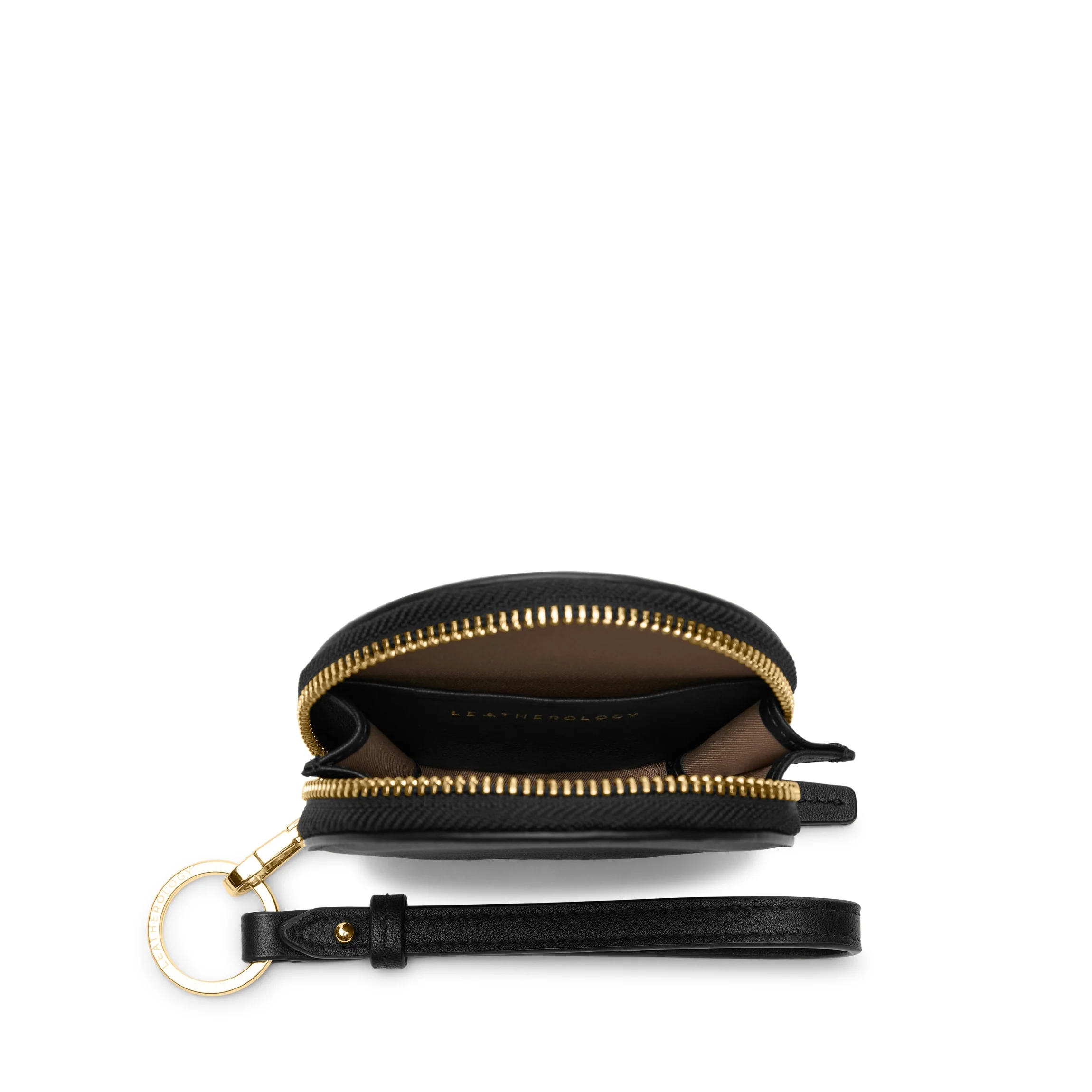 Portable Wristlet Round Pouch Black Onyx - Image 3