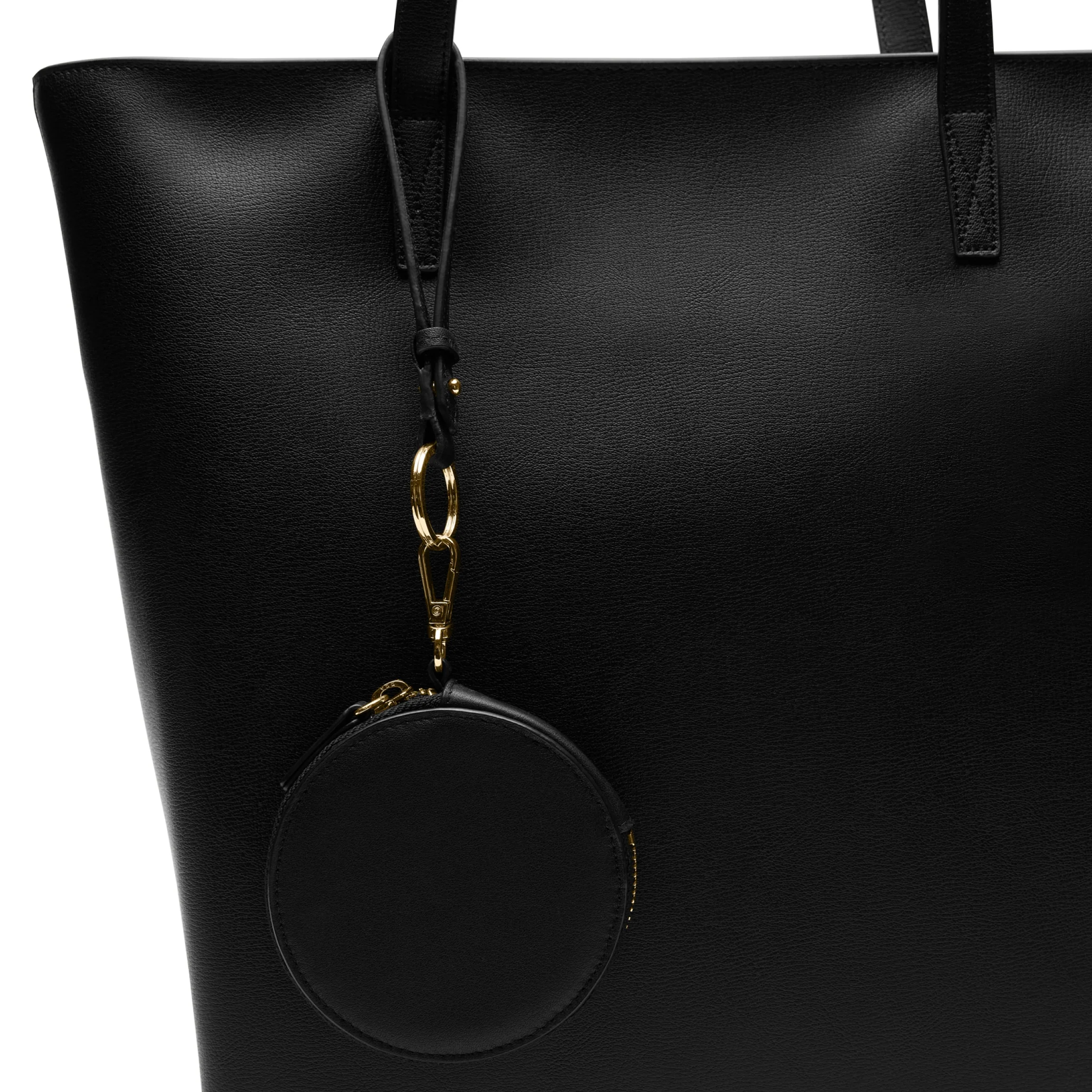 Portable Wristlet Round Pouch Black Onyx - Image 7