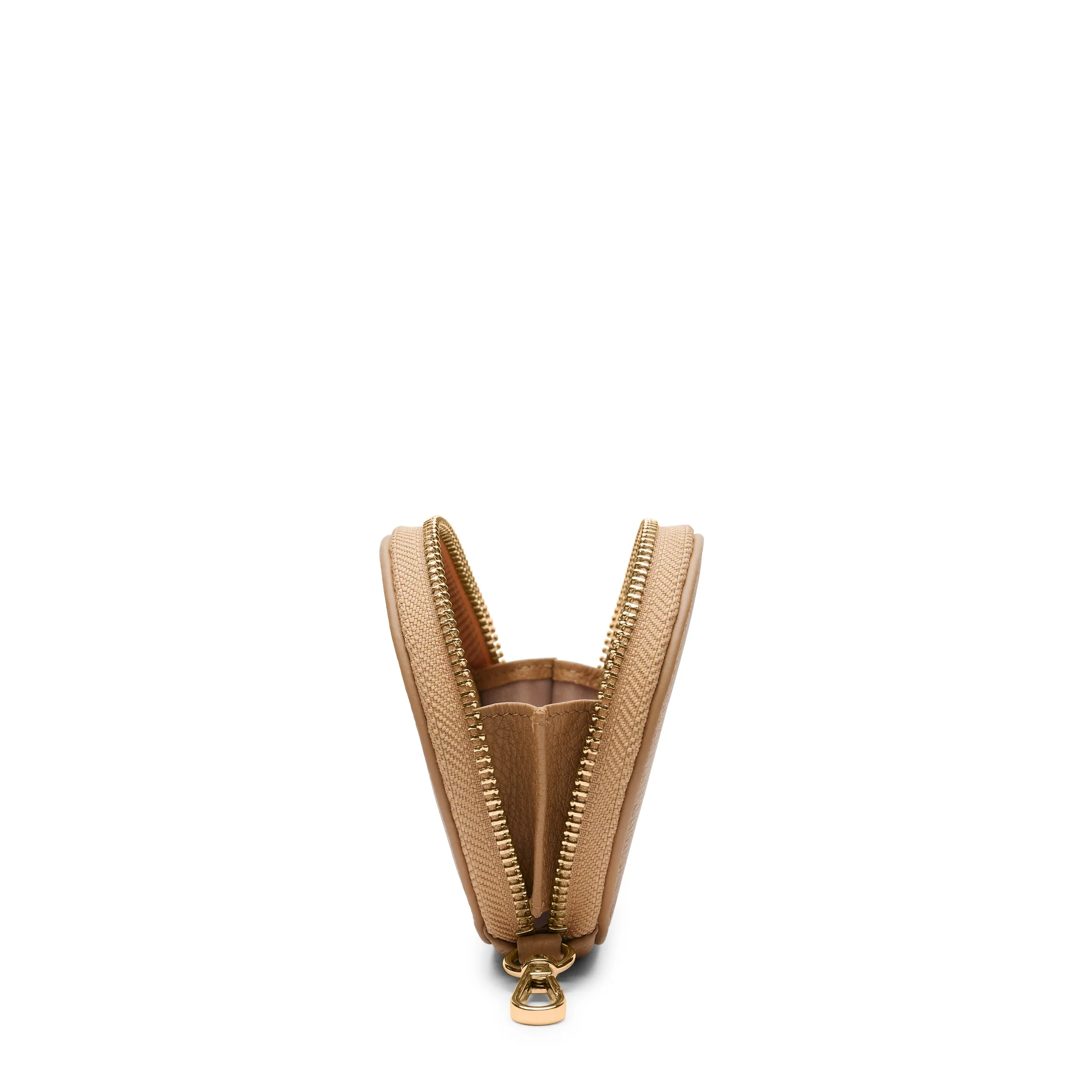 Portable Wristlet Round Pouch Camel - Image 4