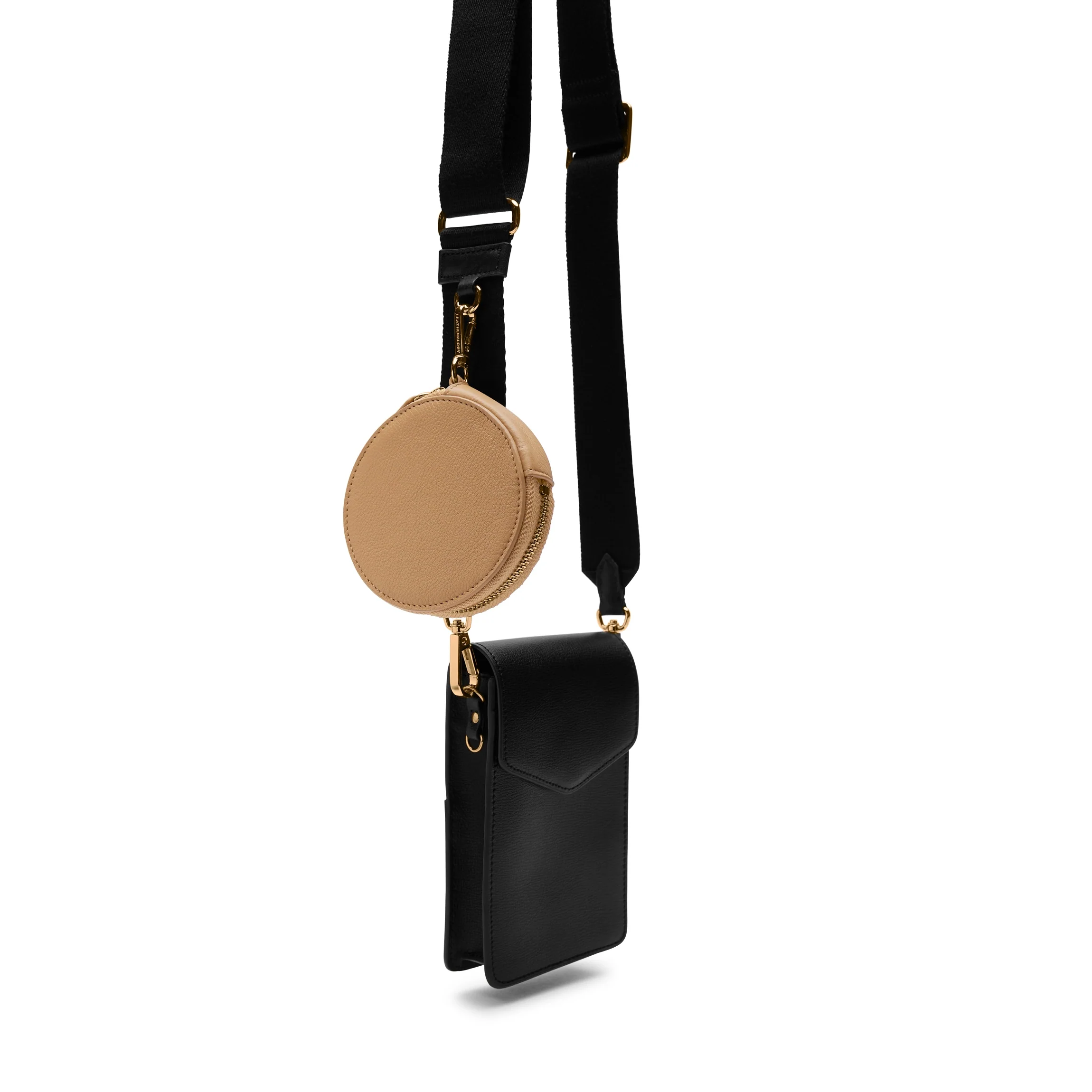Portable Wristlet Round Pouch Camel - Image 5