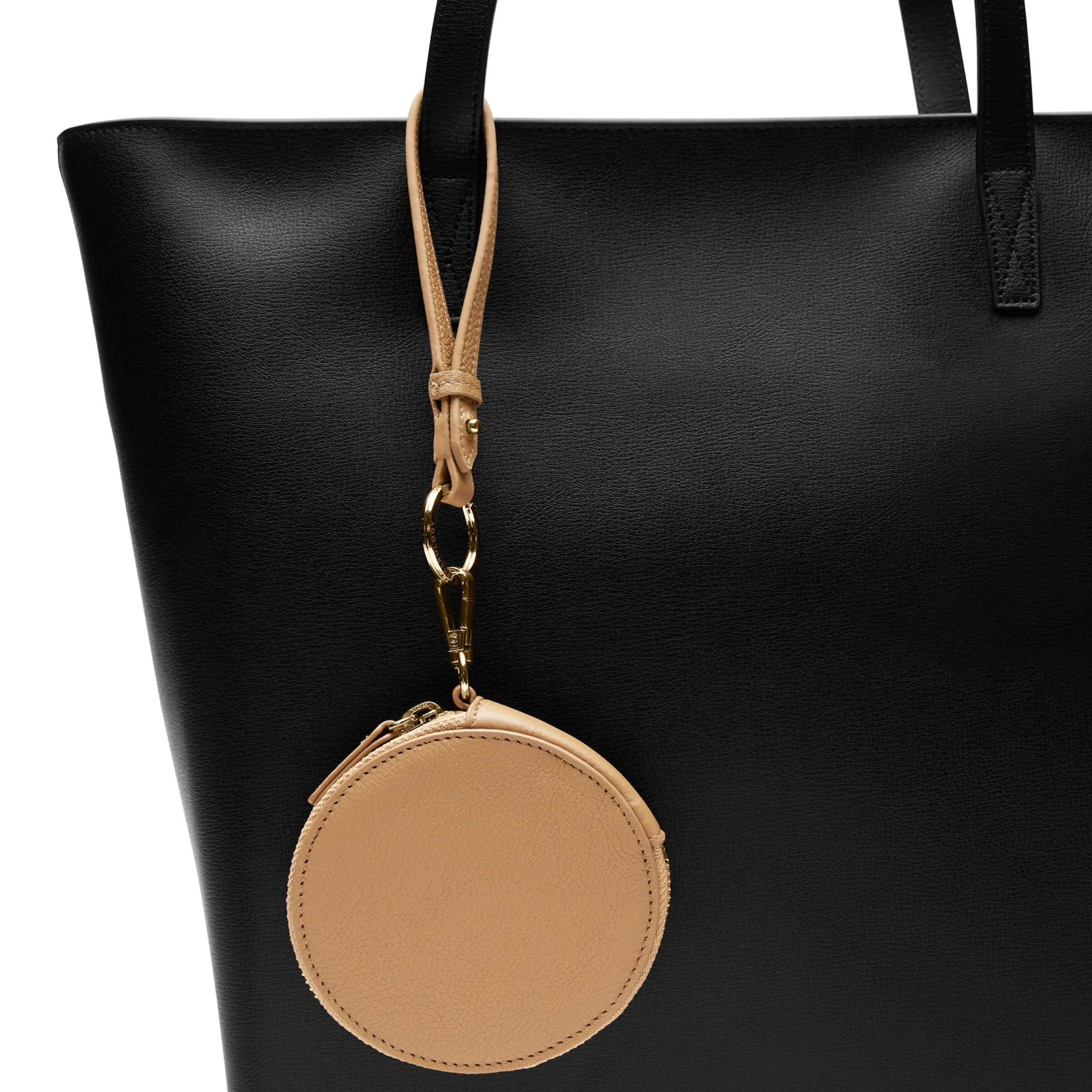 Portable Wristlet Round Pouch Camel - Image 7