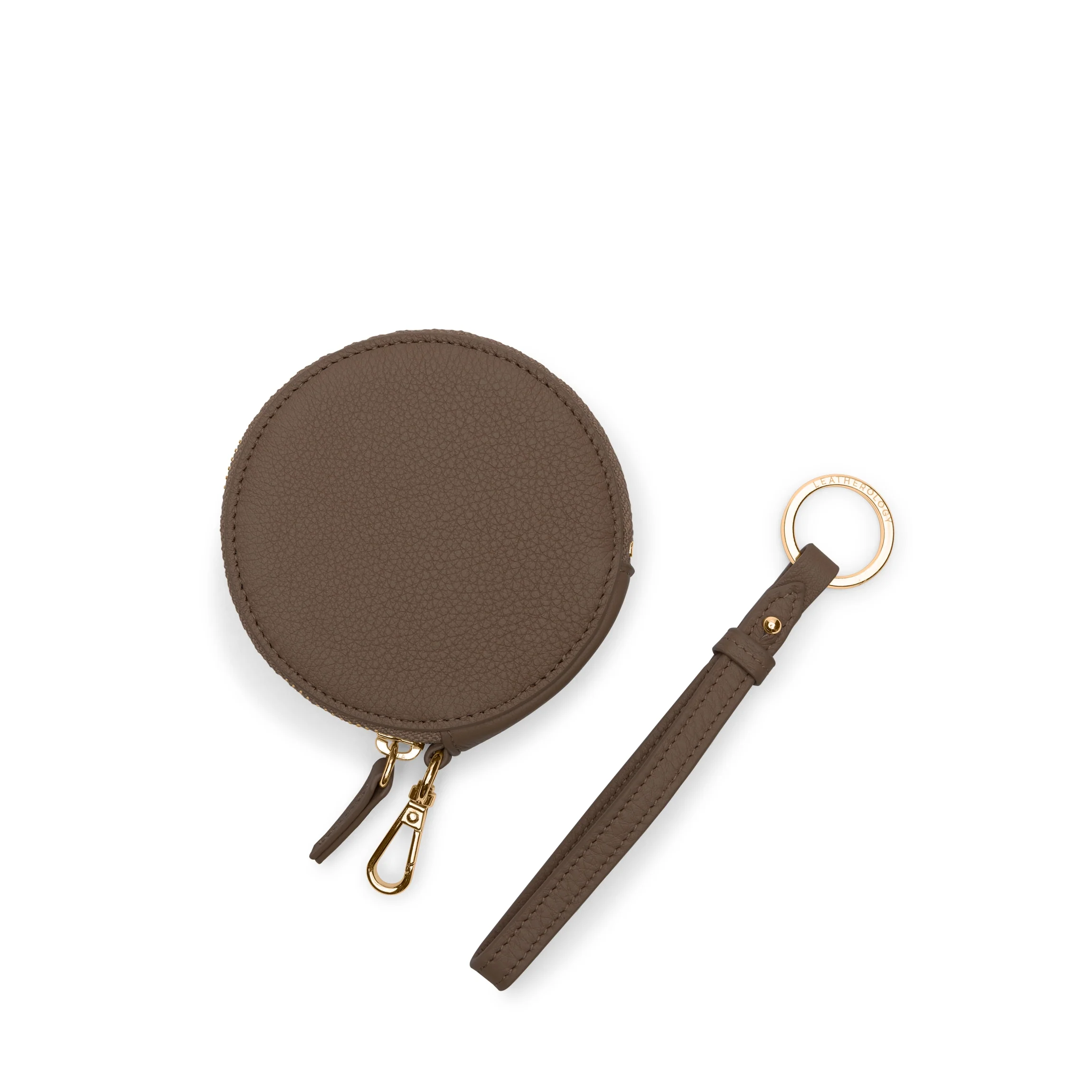 Portable Wristlet Round Pouch Cocoa - Image 2