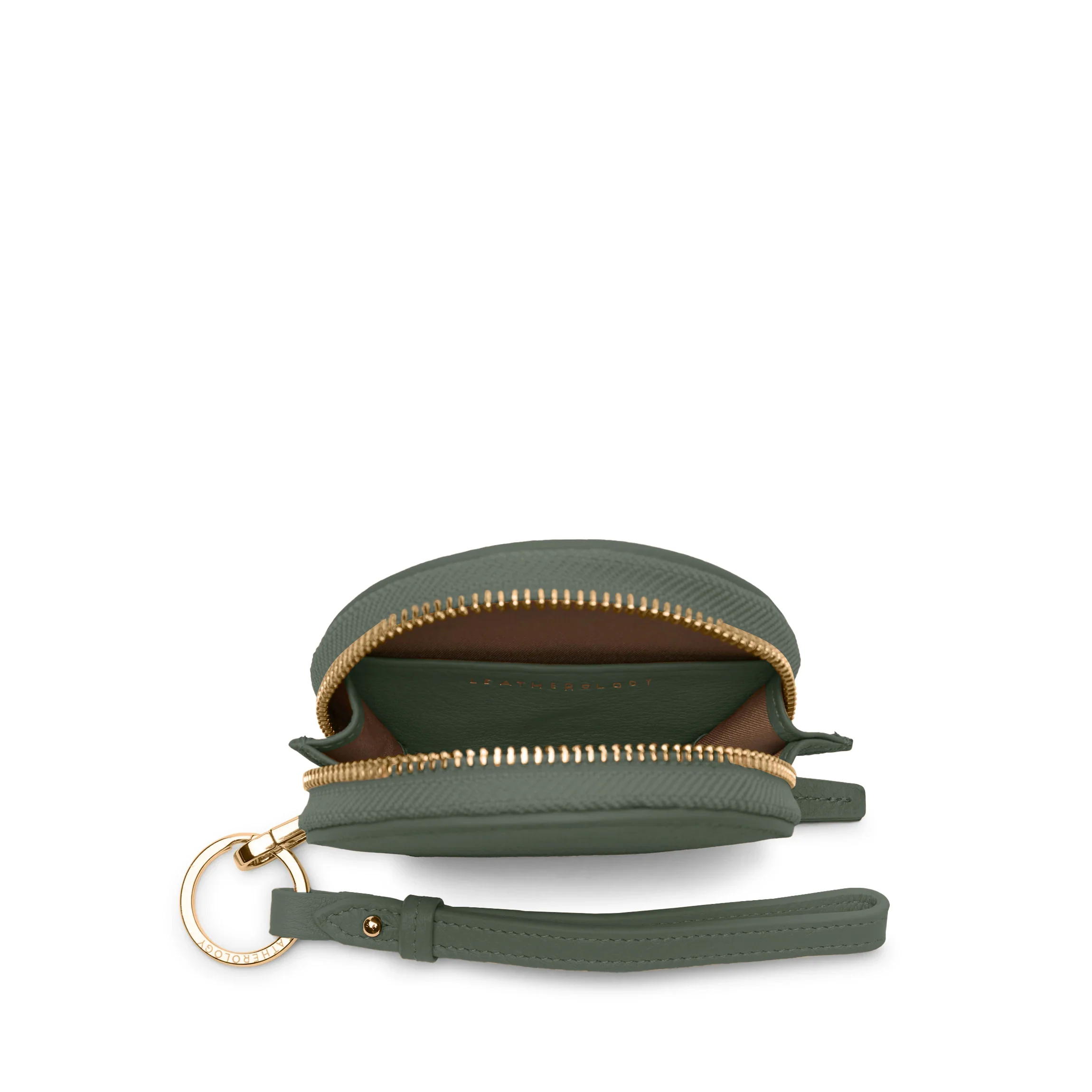 Portable Wristlet Round Pouch Moss - Image 3