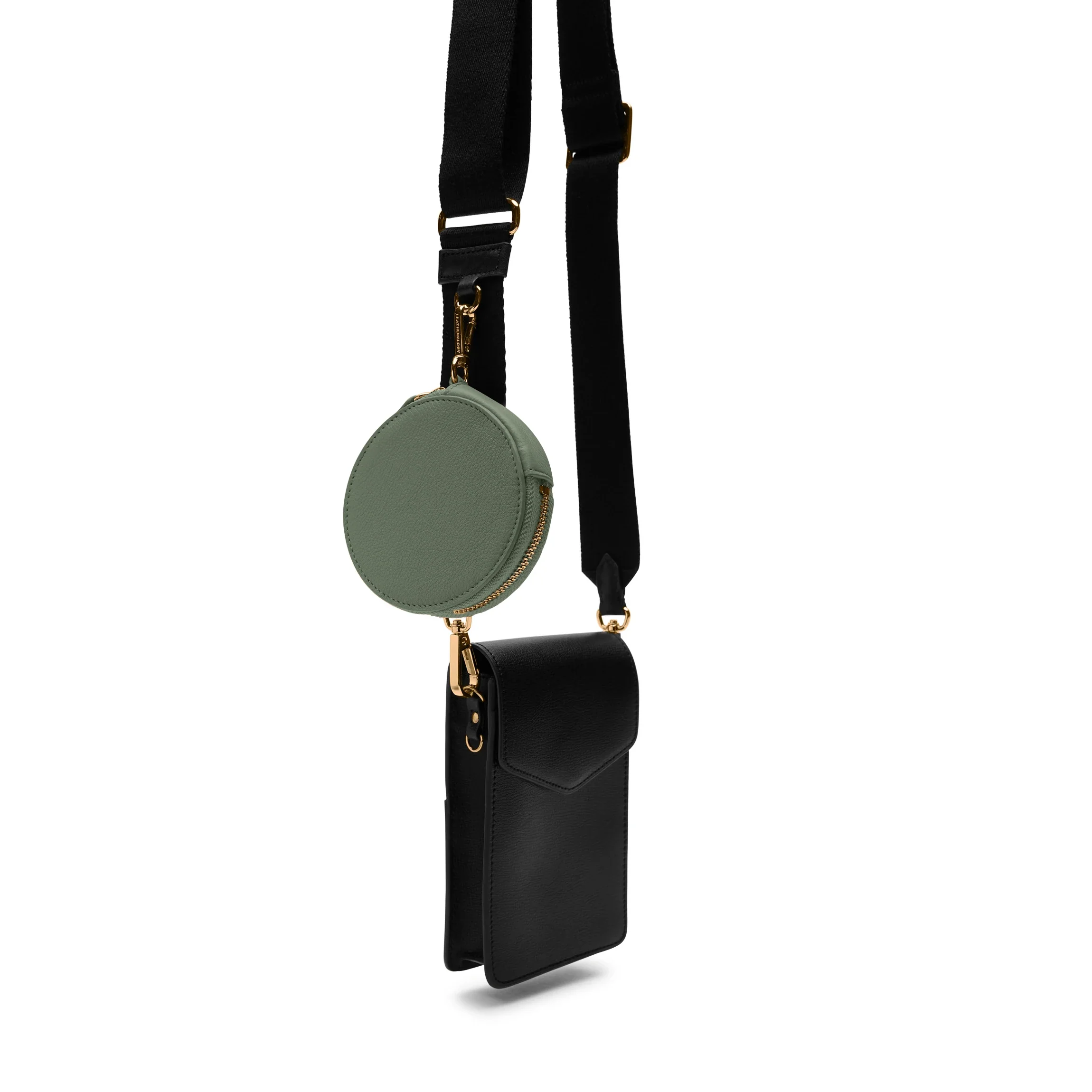Portable Wristlet Round Pouch Moss - Image 5