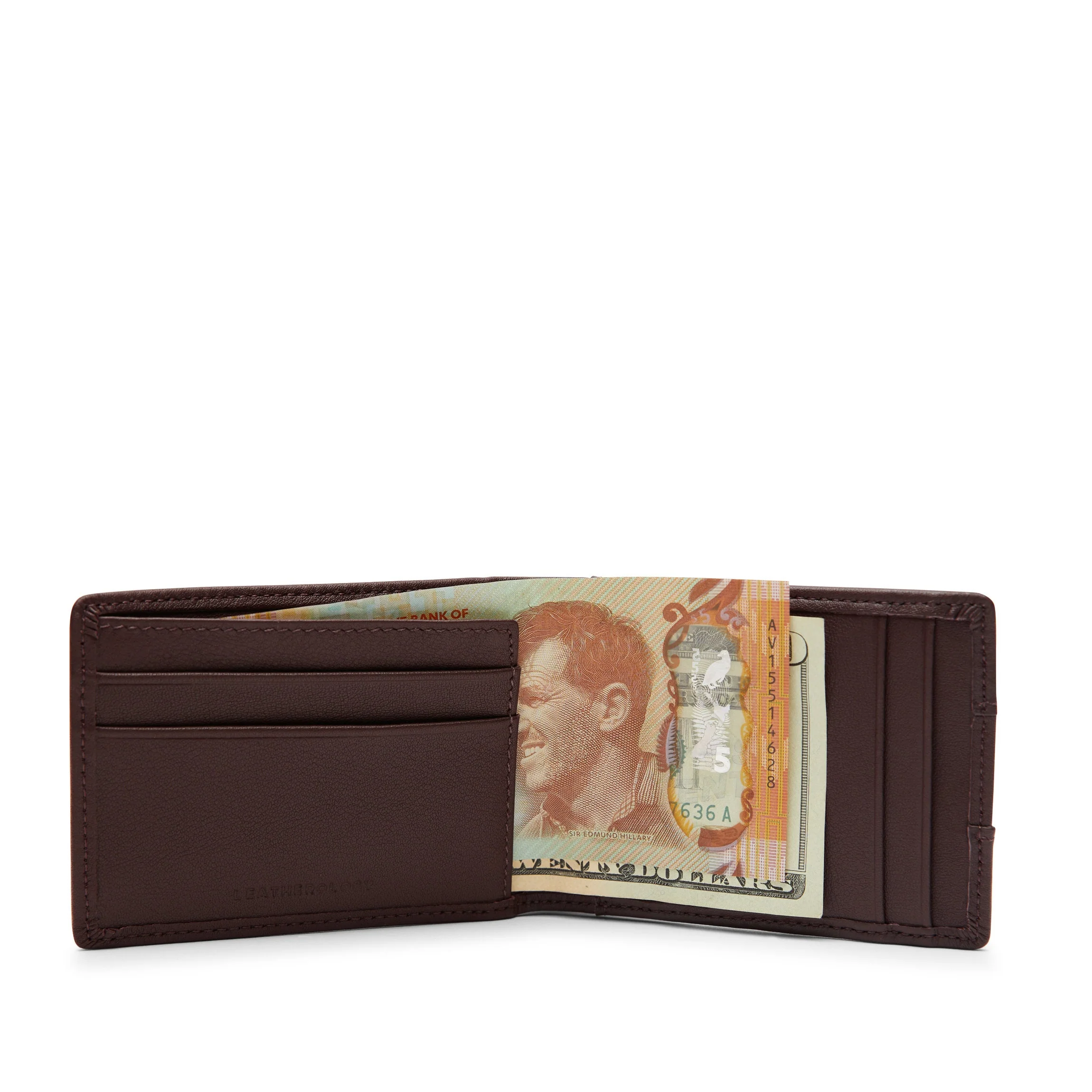 Slim Utility Card Wallet RFID Brown - Image 3