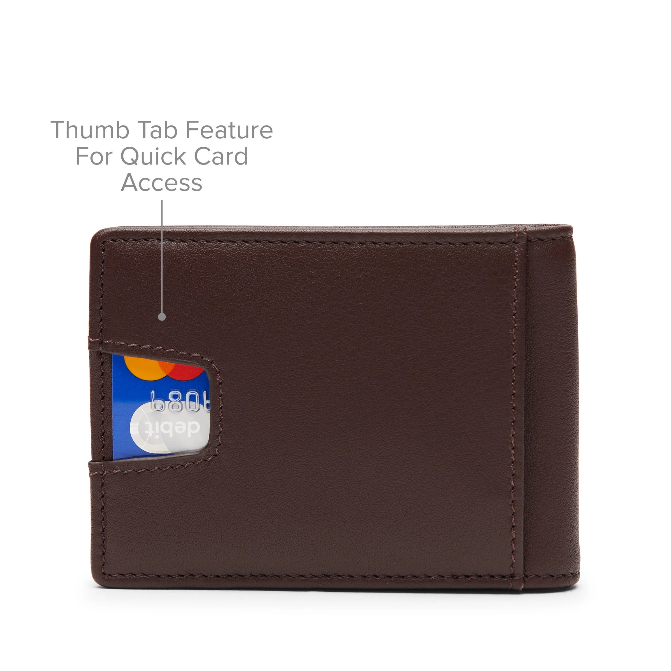 Slim Utility Card Wallet RFID Brown - Image 6